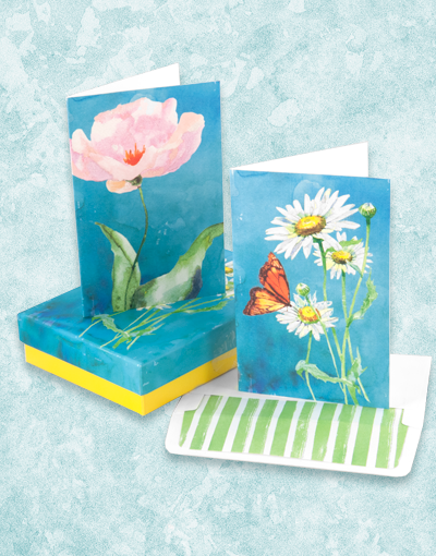 Elegant Floral Note Card Set - Premium Handmade Greeting Cards for Birthdays, Thank You & Special Occasions - Perfect for Gifts, Invitations & Correspondence