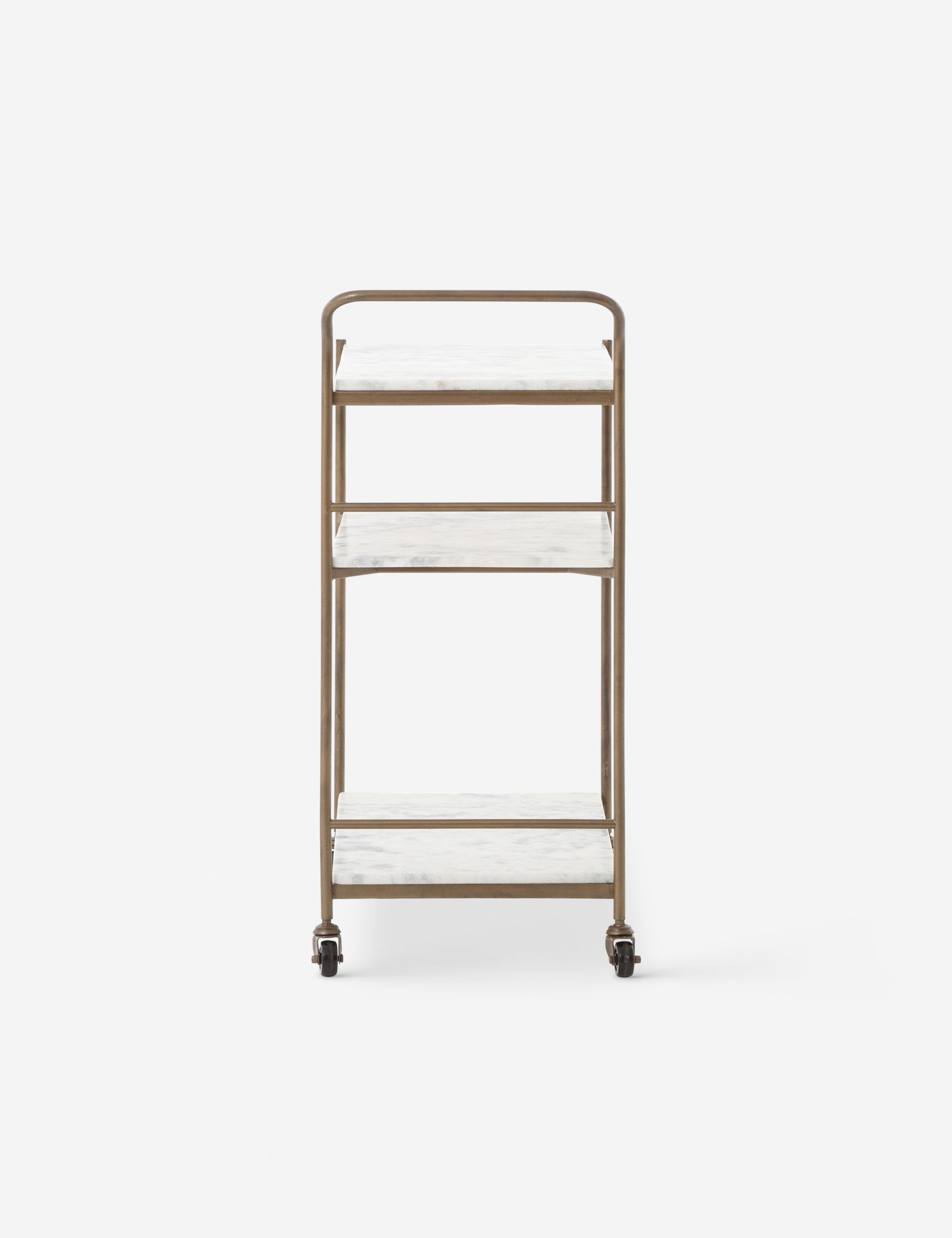Evander Bar Cart - Modern Rolling Bar Cart with Wheels for Home, Kitchen, or Outdoor Entertaining | Perfect for Cocktail Parties, Wine Storage & Living Room Decor