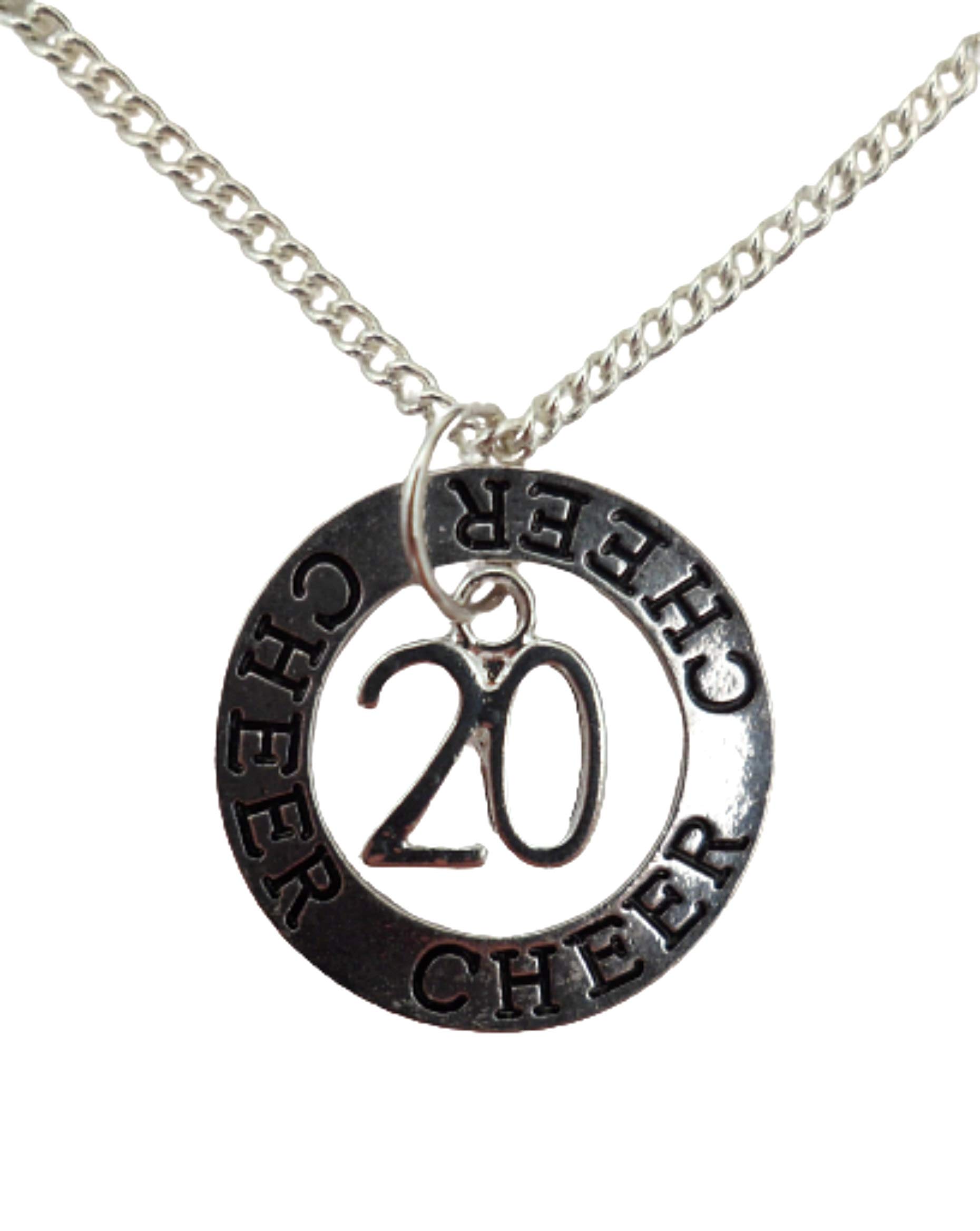 20th Birthday Silver Plated Charm Necklace for Anniversary Gifts