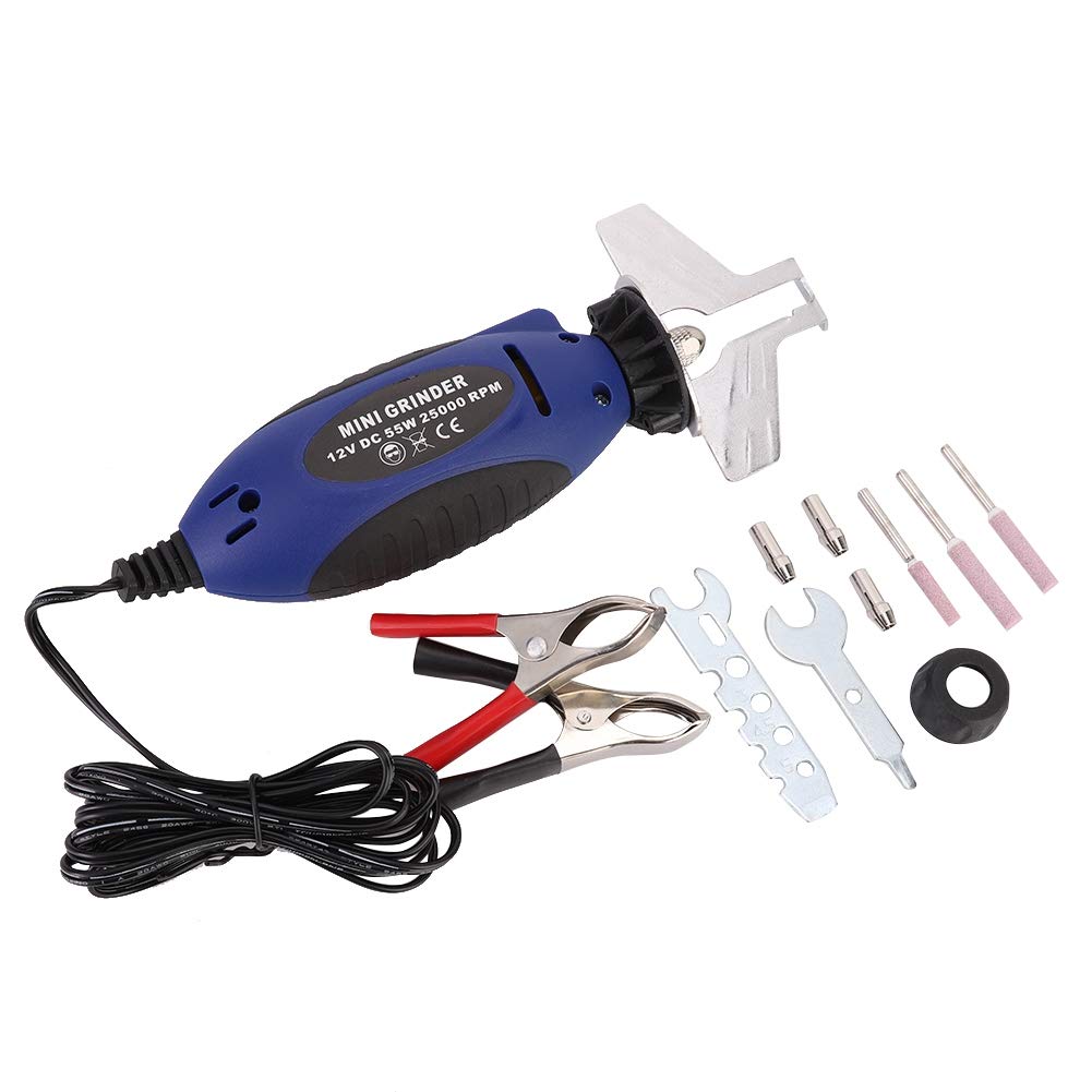 Professional Chainsaw Sharpener Kit - Mini Chainsaw Sharpener with Plastic Case, 55W Saw File Grinder for AC 220V & DC 12V - Perfect for Home Woodworking, Tree Cutting, and DIY Projects
