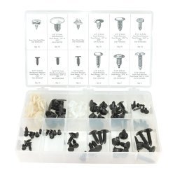 Auto Body Doctor ABD6000 Retainer Kit - 90 Piece GM Body Clips & Fasteners Set for Car Bumper & Trim Repair | Universal Fit for Chevy, GMC, Buick, Cadillac | DIY Auto Body Restoration & Maintenance