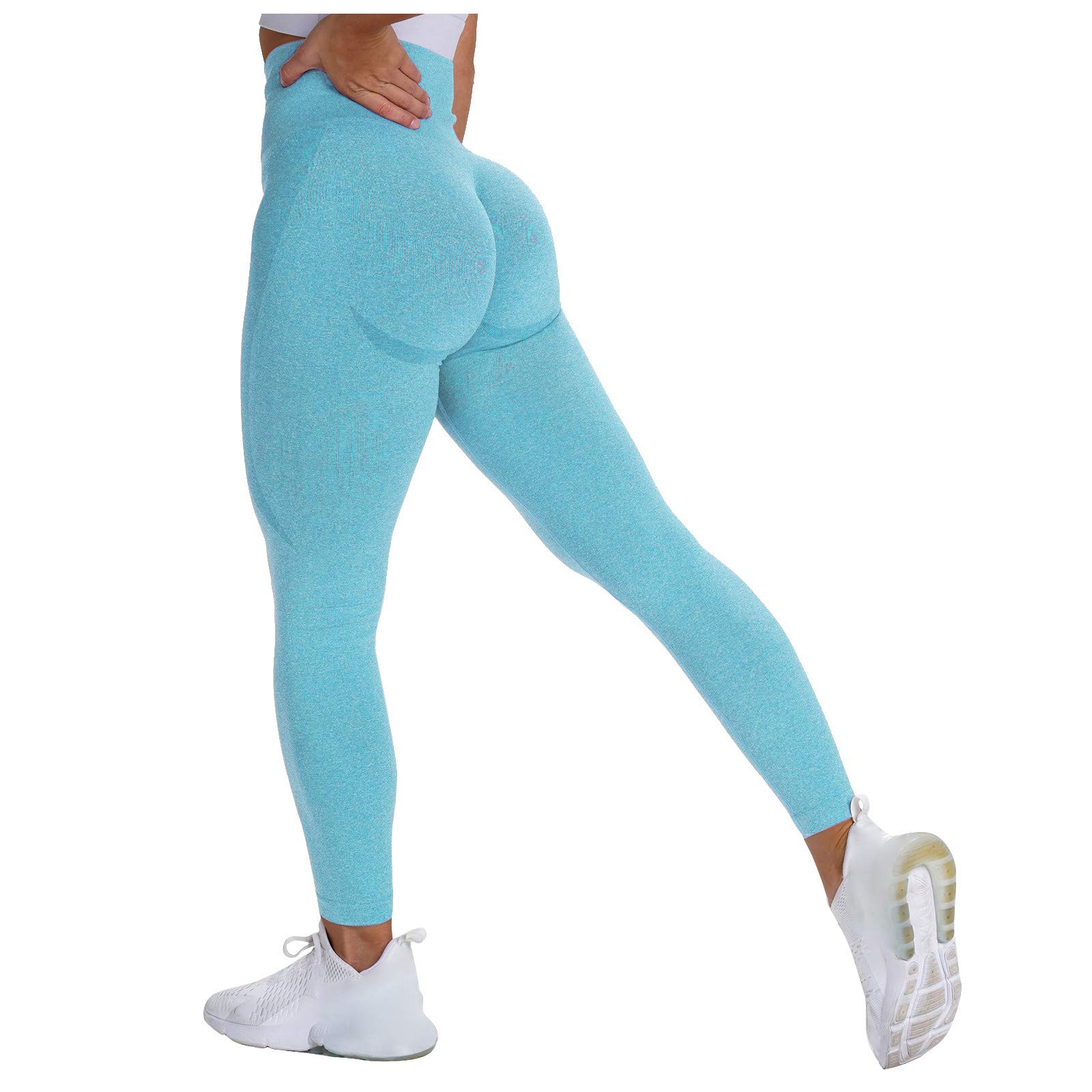 Women's High Waisted Compression Leggings - Ribbed Seamless Yoga Pants for Workout, Gym & Running - Perfect for Fitness, Lounge & Everyday Wear