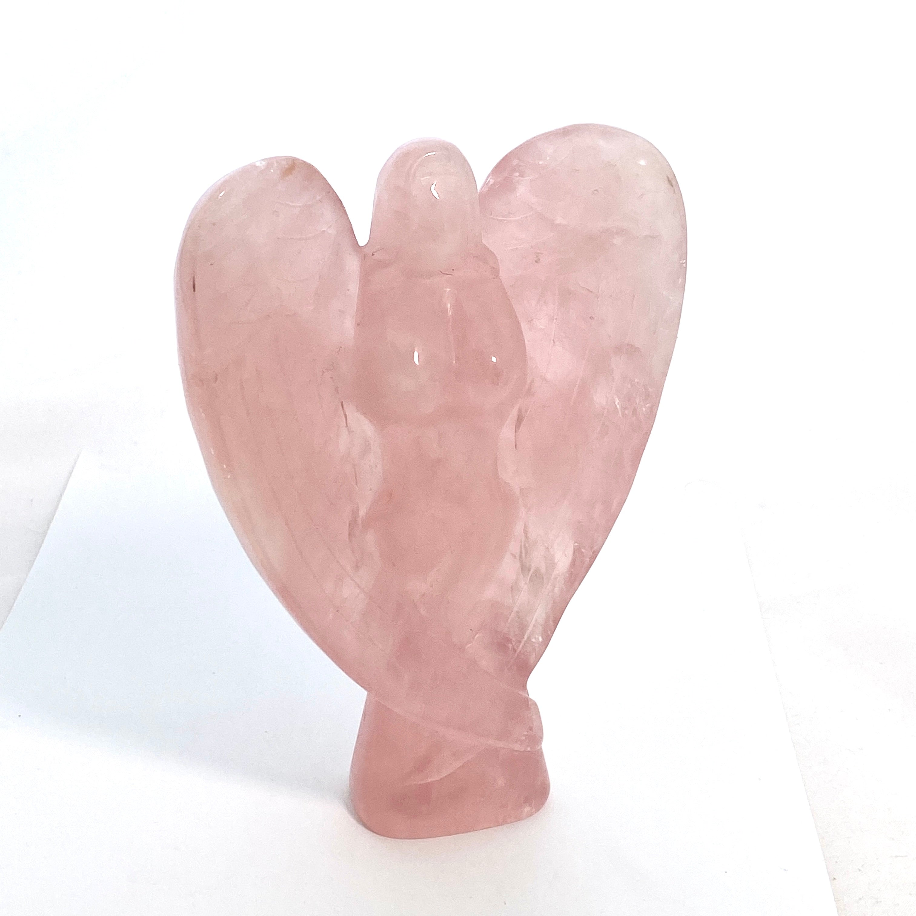 16cm Large Rose Quartz Angel Goddess Statue - Perfect for Home Decor, Meditation & Spiritual Healing Gifts