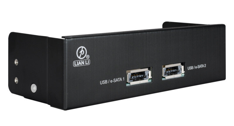Lian Li BZ-U05 Black High-Speed eSATA Combo Power Port - Perfect for PC Builds, External Storage & Data Transfer