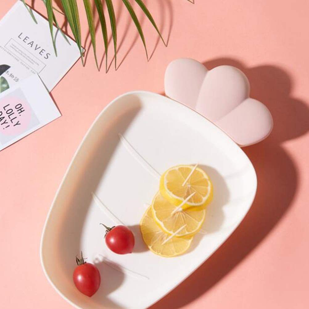 DOITOOL 2-Piece Ceramic Fruit Plate Set - Carrot-Shaped Candy Dish & Snack Tray for Home, Party, and Kitchen Decor | Perfect for Candy Display, Fruit Serving, and Dessert Presentation