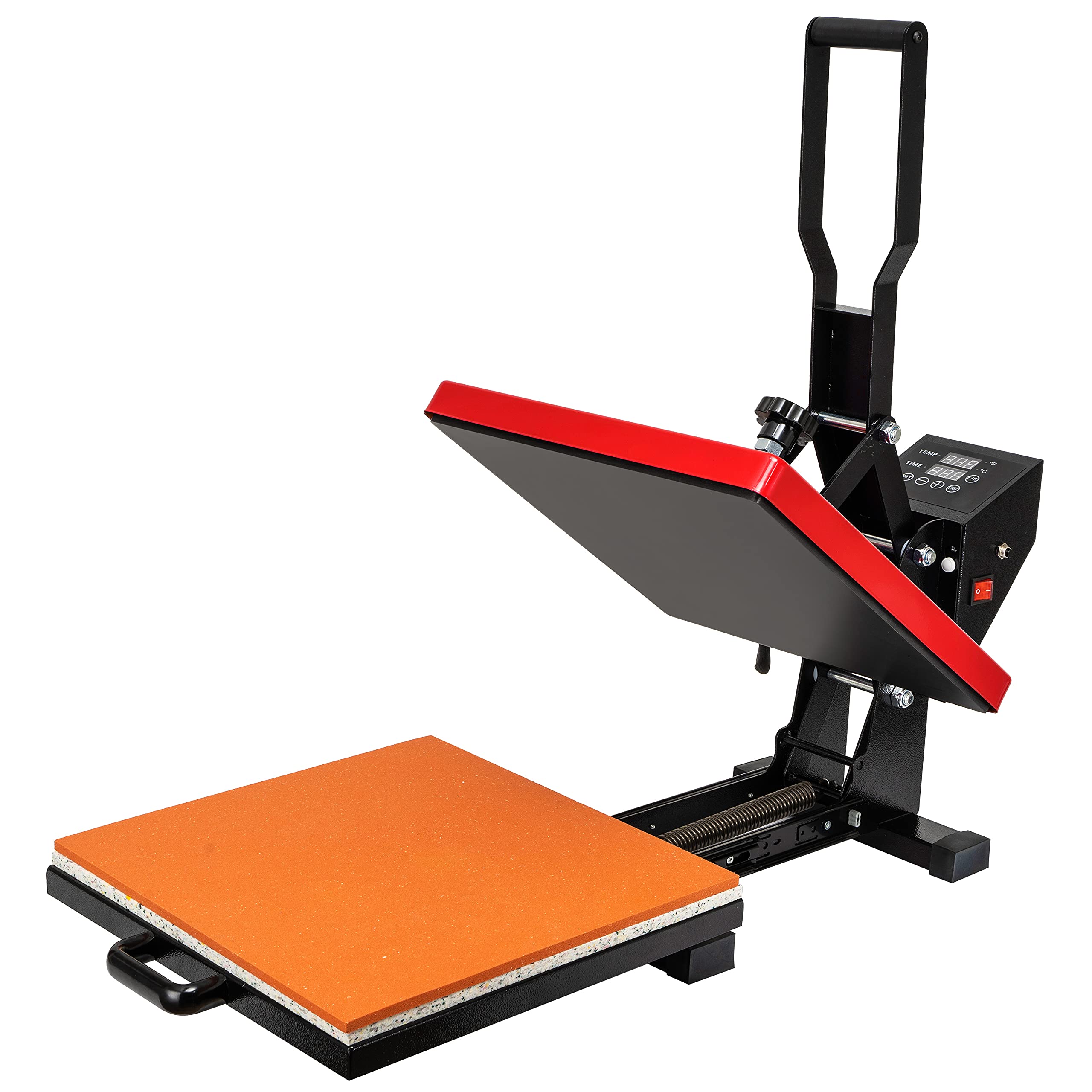 15x15 Heat Press Machine for T-Shirts - Digital Sublimation Transfer Printer for DIY & Industrial Use - Perfect for Custom Apparel, Mugs & Home Crafts (Red)