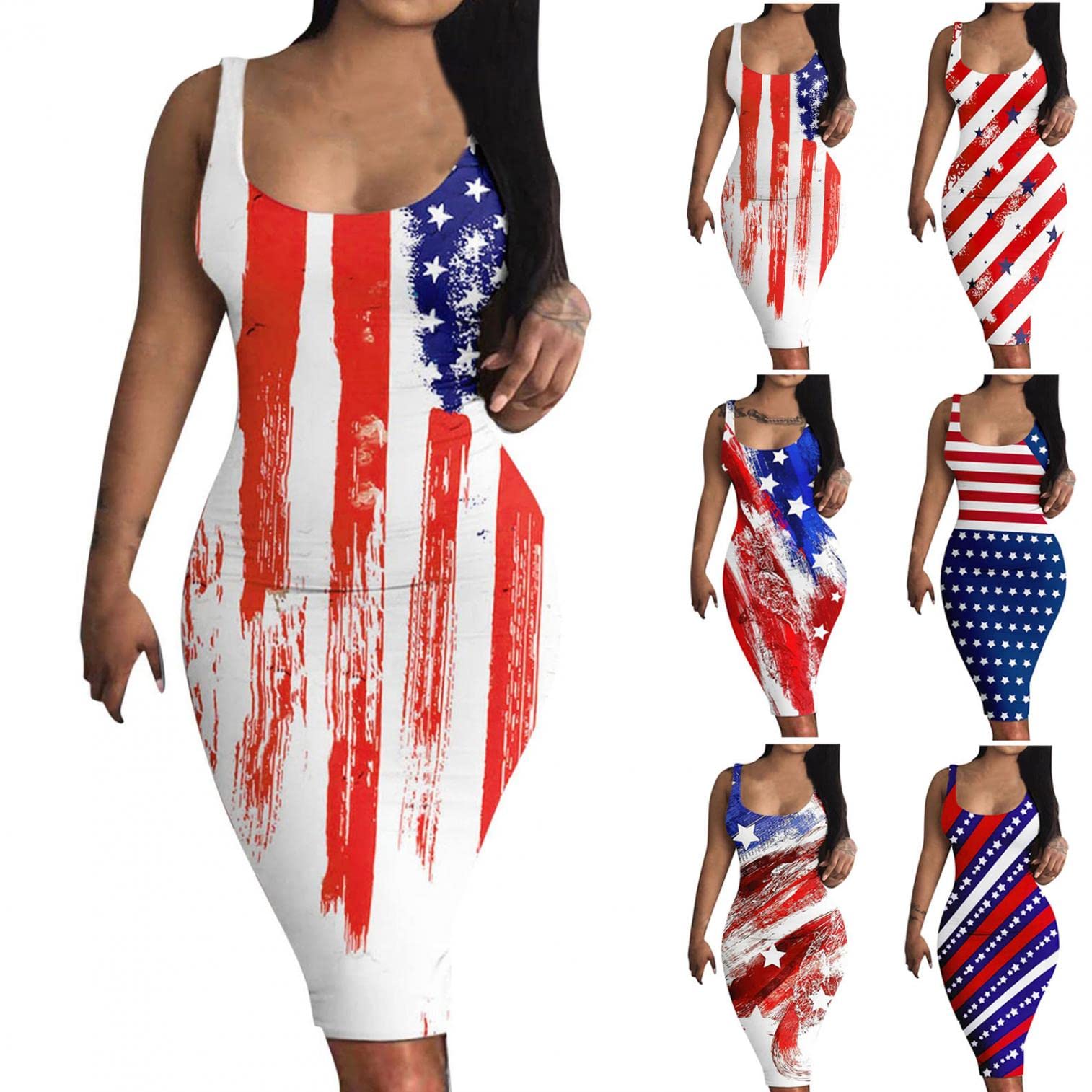 Sexy Bodycon Summer Dresses for Women - Leopard Print Camouflage Tank Dress Sleeveless Midi Club Dress | Perfect for Beach, Party & Night Out