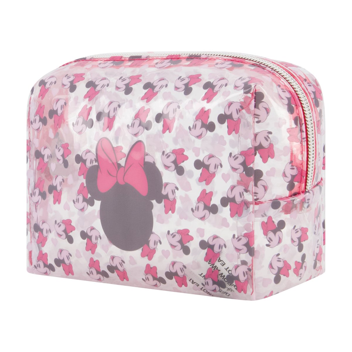 Disney Minnie Mouse Rectangular Clear Cosmetic Bag for Makeup Travel Organizer - Perfect for Travel, Gym, and Everyday Essentials Storage