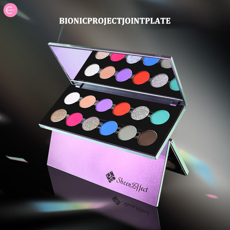 SheenEffect Chameleon 12-Color Eyeshadow Palette - Long Lasting, Highly Pigmented Makeup Kit for Day & Night Looks - Perfect for Parties, Date Nights & Special Occasions