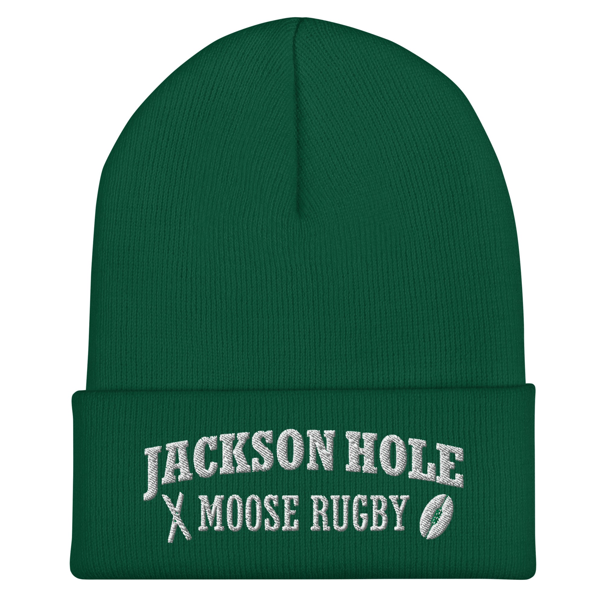 JH Moose Rugby Cuffed Beanie Hat - Winter Warm Knit Skull Cap for Men & Women - Perfect for Cold Weather, Outdoor Sports, and Casual Style