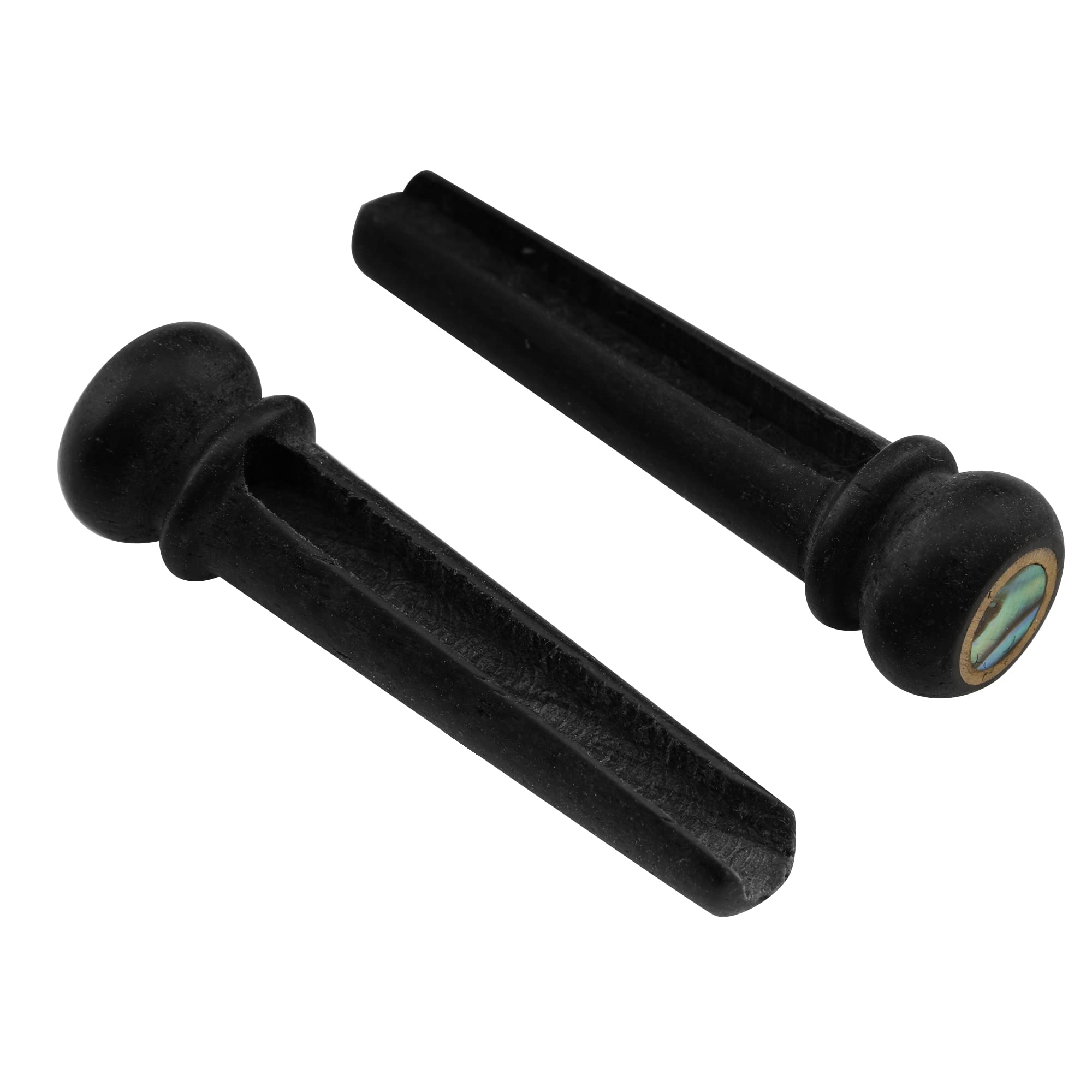 Musiclily Ebony Acoustic Guitar Bridge Pins & End Pins Set - 6-Pack for Taylor Martin Folk Guitar Replacement - 4mm Pearl Shell Dot Black - Perfect for Guitar Maintenance & Upgrades