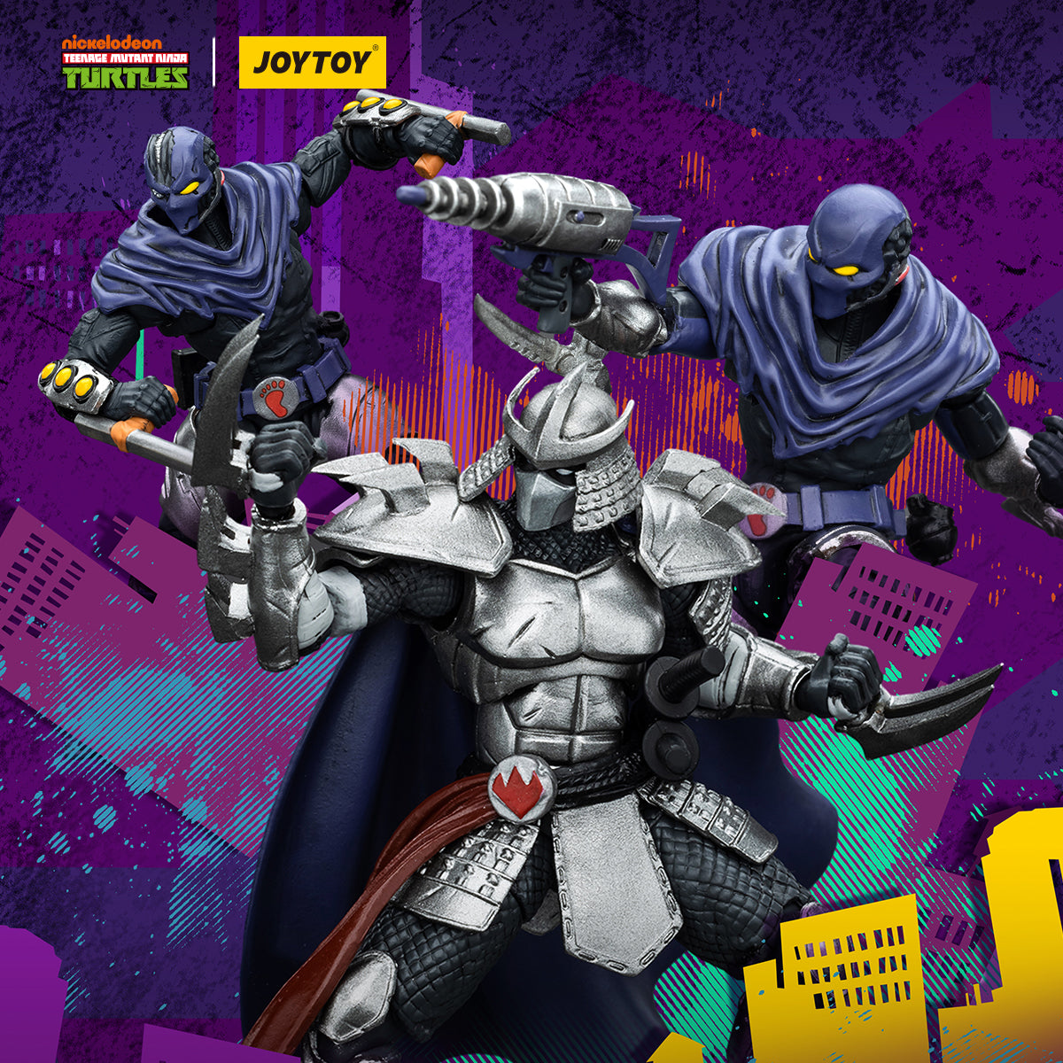 1/18 JOYTOY TMNT Shredder Foot Clan Action Figure - Collectible Ninja Turtle Villain Toy for Display & Play - Perfect for TMNT Fans, Collectors & Gift Giving