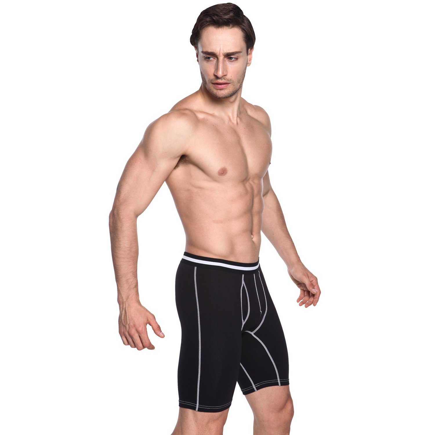 Premium Azuki Men's Underwear - Soft Long Leg Boxer Briefs for Comfort & Support - Perfect for Workout, Travel & Everyday Wear