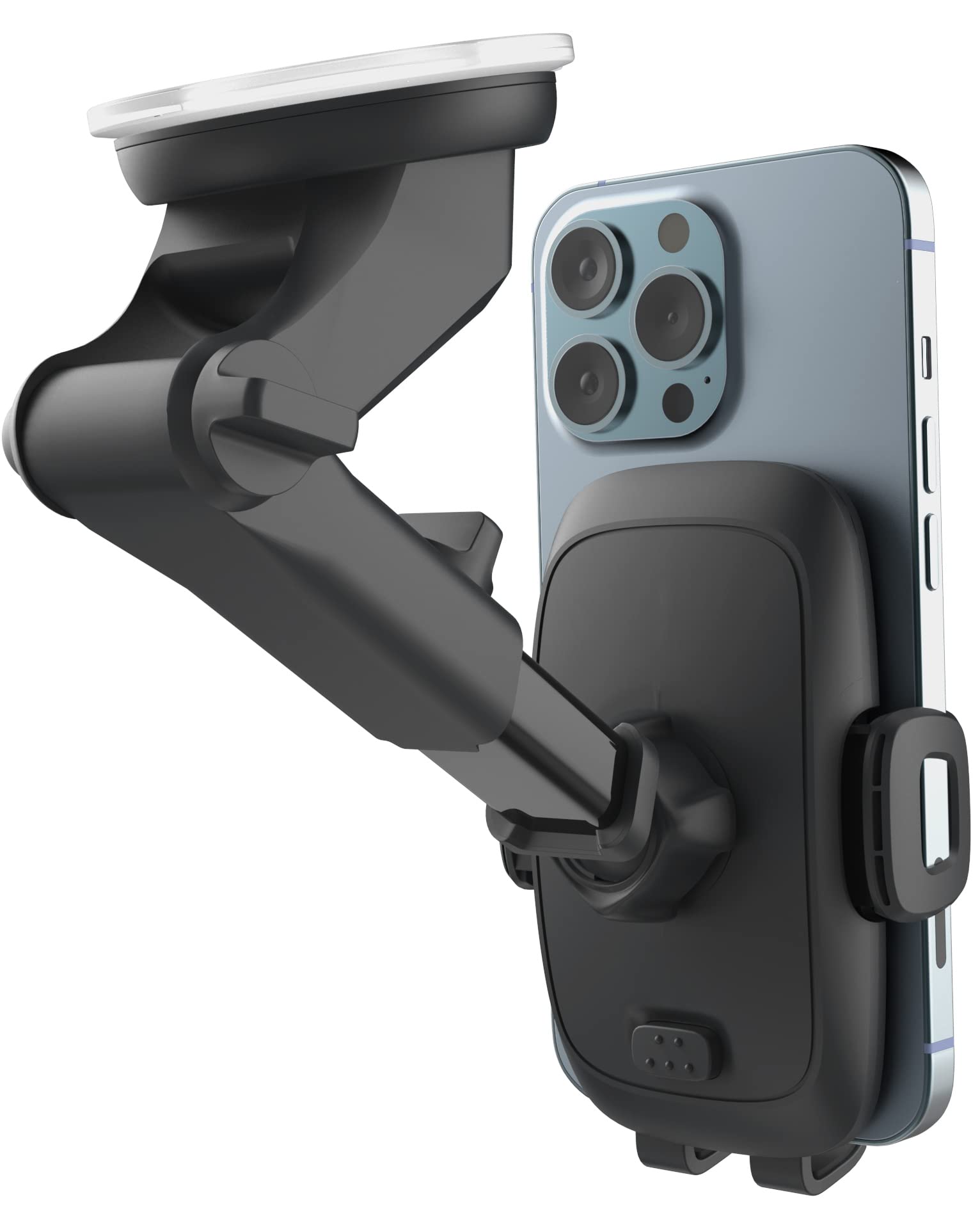 Universal Car Phone Mount for iPhone 11/12/13/14 Pro Max - Dashboard & Windshield Cell Phone Holder with Case Compatibility - Perfect for Hands-Free Navigation, GPS Tracking & Safe Driving