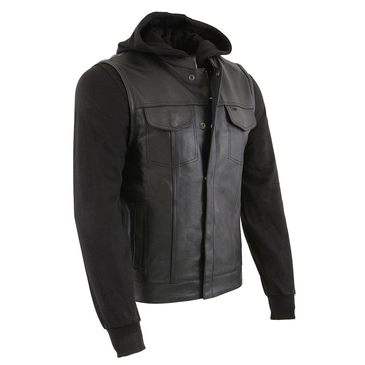Premium Milwaukee Leather Men's Club Style Motorcycle Vest for Bikers & Riders - Genuine Leather Jacket for Harley Davidson & Cruiser Motorcycles (Small) - Perfect for Riding, Motorcycle Clubs & Outdoor Adventures
