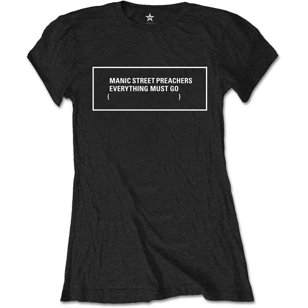 Official Manic Street Preachers Black Everything Graphic Tee - Women's Medium Band T-Shirt for Concerts & Casual Wear