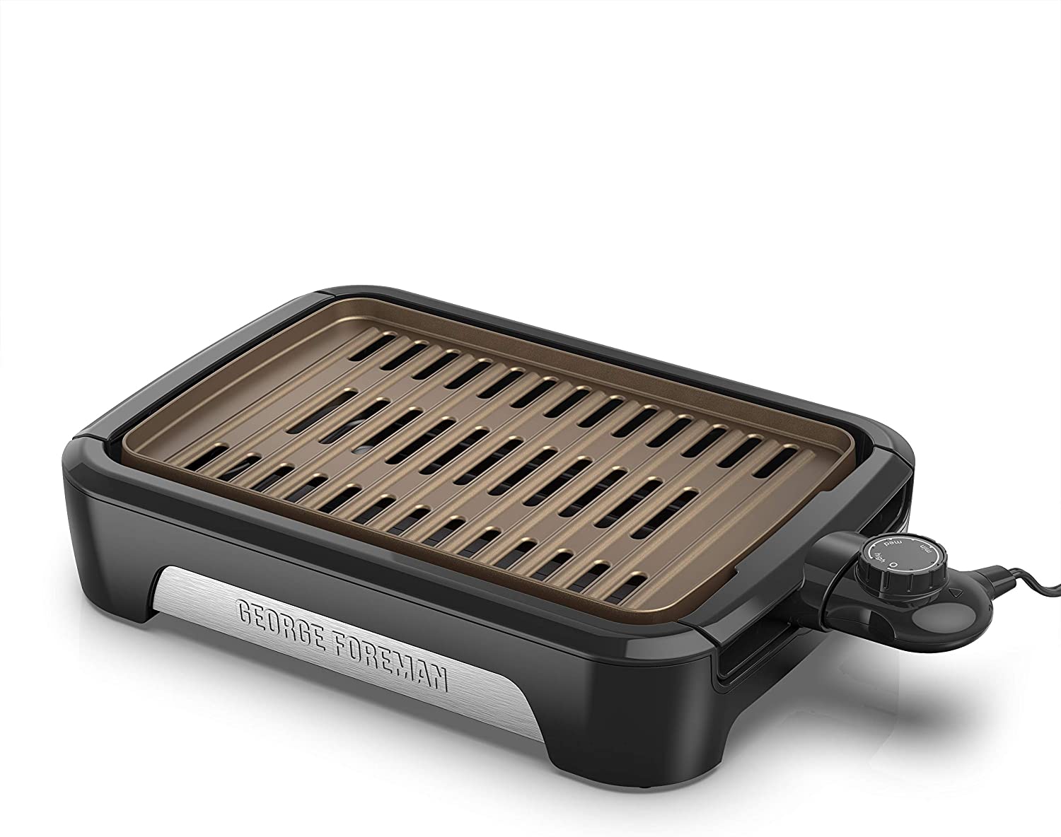GEORGE FOREMAN Smokeless Indoor Grill - GFS0090BC | Certified & Warranty Included | Perfect for Healthy Cooking at Home, Apartments, or Small Kitchens