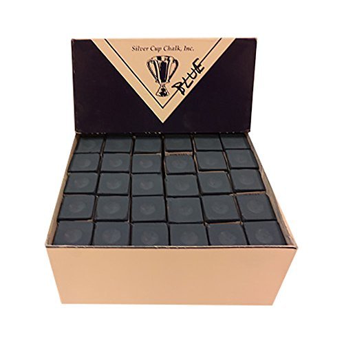Premium Silver Cup Blue Pool Cue Chalk - 12 Dozen (144 Pieces) - Professional Billiard Accessories for Enhanced Grip & Precision Shots - Perfect for Pool Halls, Home Game Rooms & Tournament Play