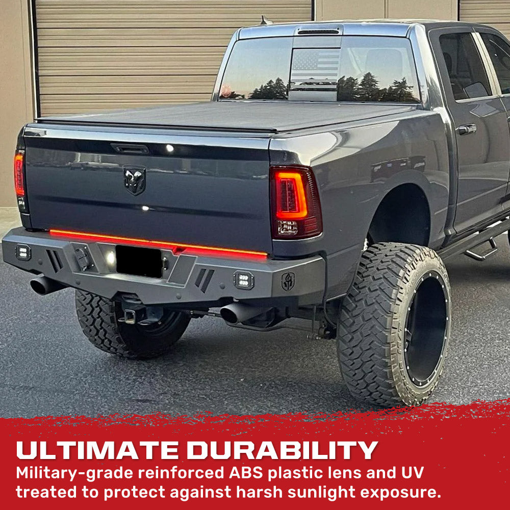 **Dodge RAM 1500 4th Gen (2009-2018) Ultra Bright LED Tail Lights - Direct Replacement for Factory Halogen - Multiple Lens Design - Perfect for Night Driving & Enhanced Safety**