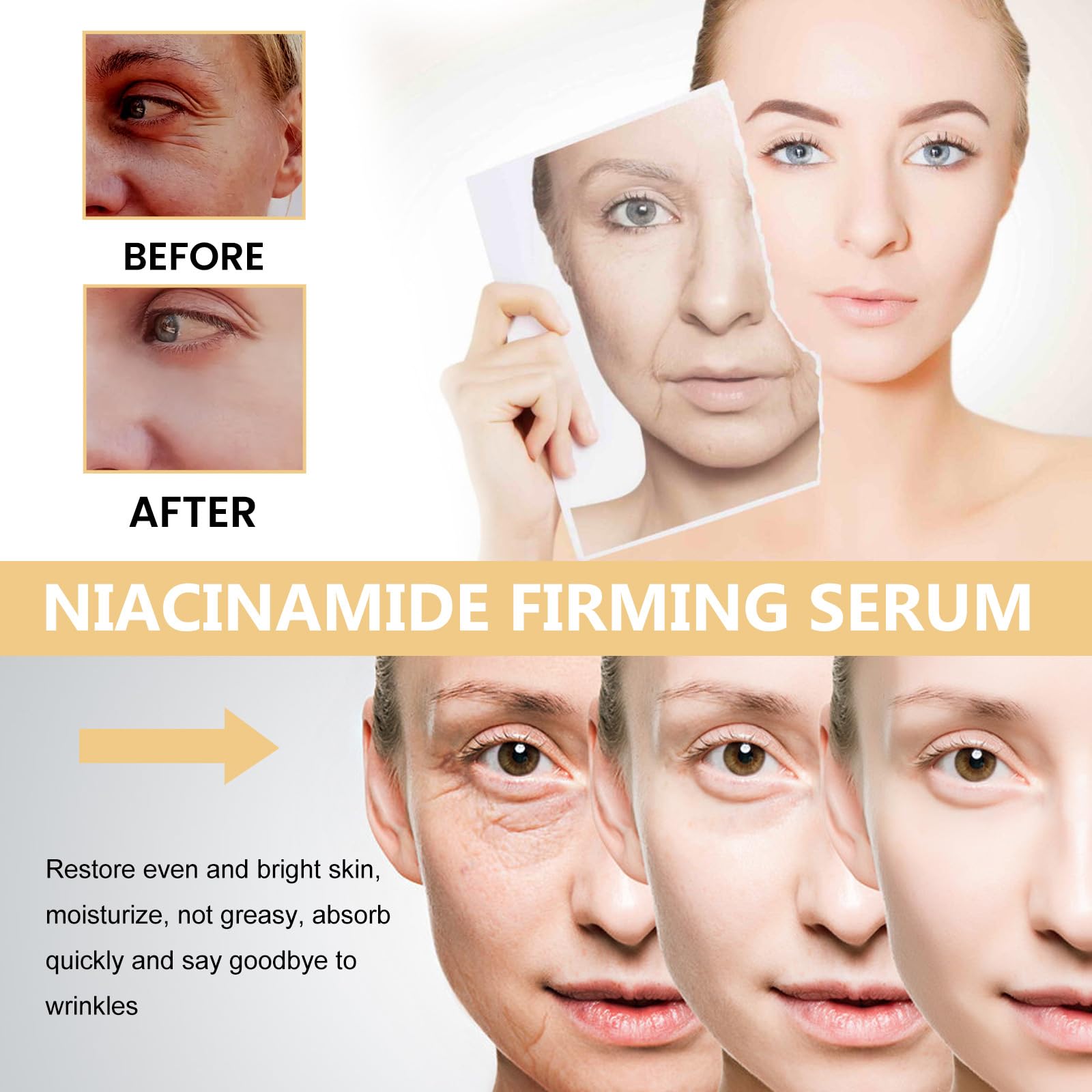 **Best Peptide Firming Serum for Neck Lifting & Anti-Wrinkle – Collagen Peptide Facial Serum to Tighten Sagging Skin & Reduce Fine Lines – Perfect for Nighttime Skincare & Anti-Aging Routine**