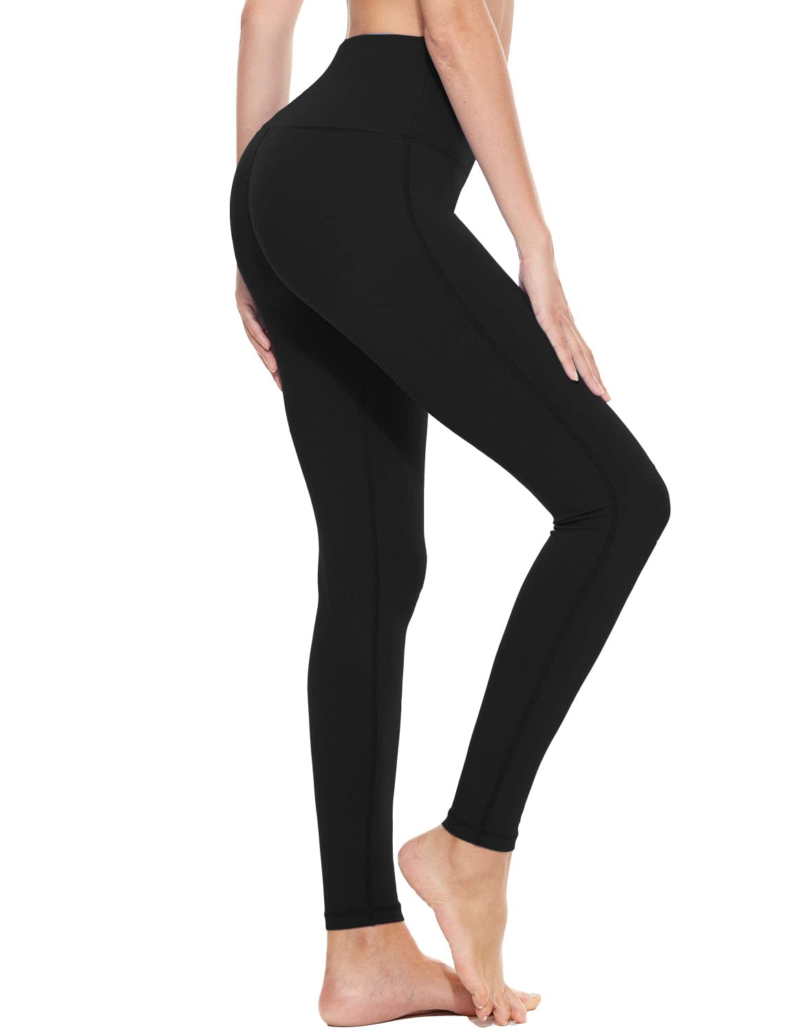 BALEAF Women's High Waisted Yoga Pants with Pockets - Tummy Control Workout Capri Leggings, Squat Proof & Breathable for Running, Gym, Yoga & Lounge Wear