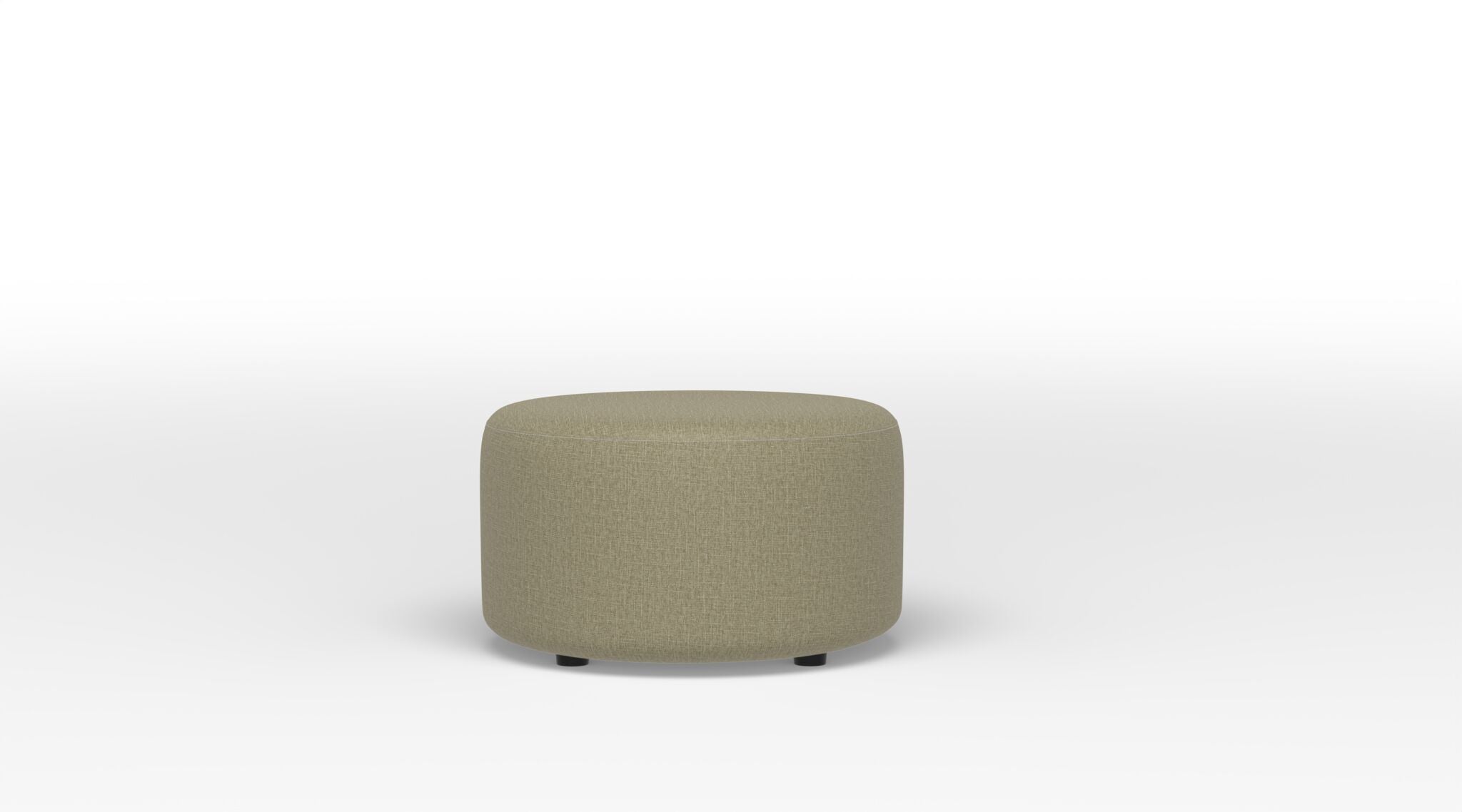 Celeste Round Ottoman in Bondi Beige - Modern Footrest Pouf for Living Room, Bedroom & Nursery - Versatile Seating & Storage Solution