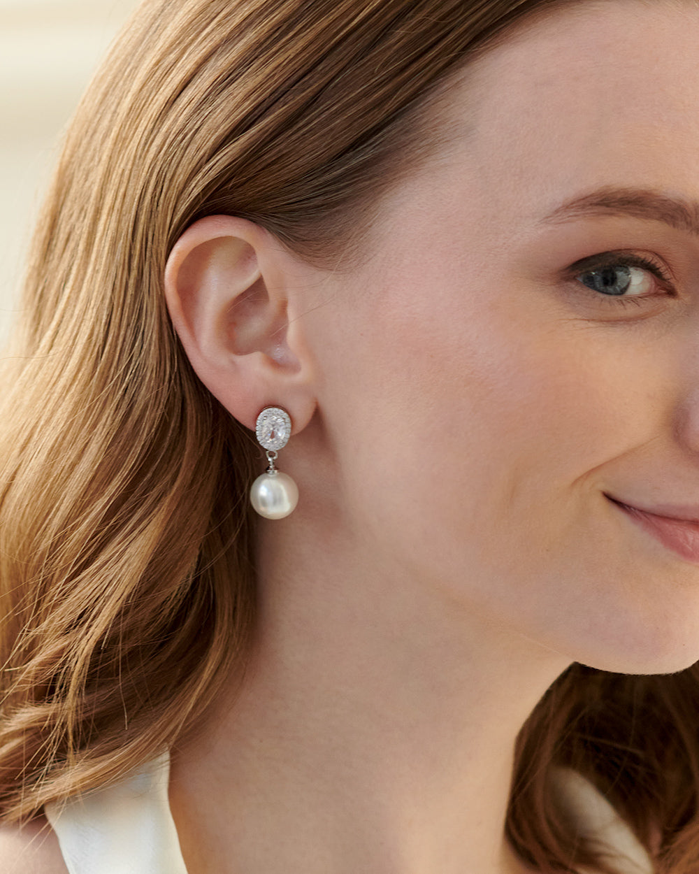 Lucia Pearl Earrings for Women - Elegant Freshwater Pearl Stud Earrings, Hypoallergenic & Comfortable - Perfect for Weddings, Parties & Everyday Wear