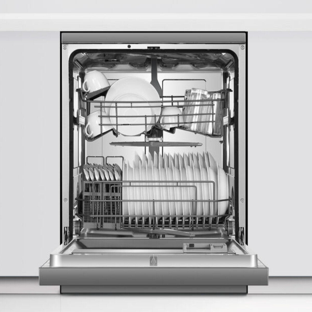 Haier 500 Series Freestanding Dishwasher with Sanitize Function - Energy Efficient Black HDW15F1B1 | Perfect for Small Kitchens & Apartments
