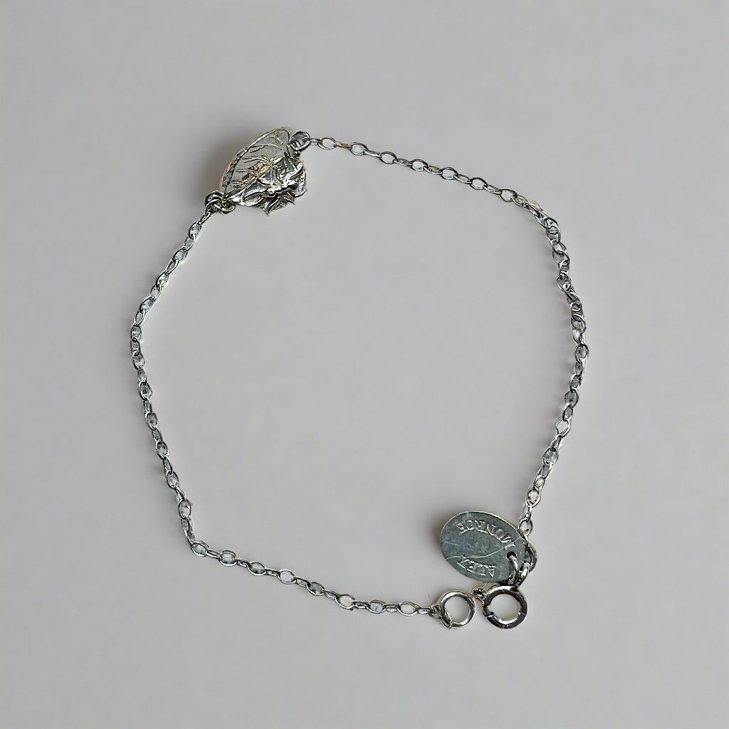 Stylish Silver Insect & Leaf Bracelet - Nature-Inspired Jewelry for Women, Boho Chic Accessory | Perfect for Outdoor Adventures, Festivals & Everyday Wear