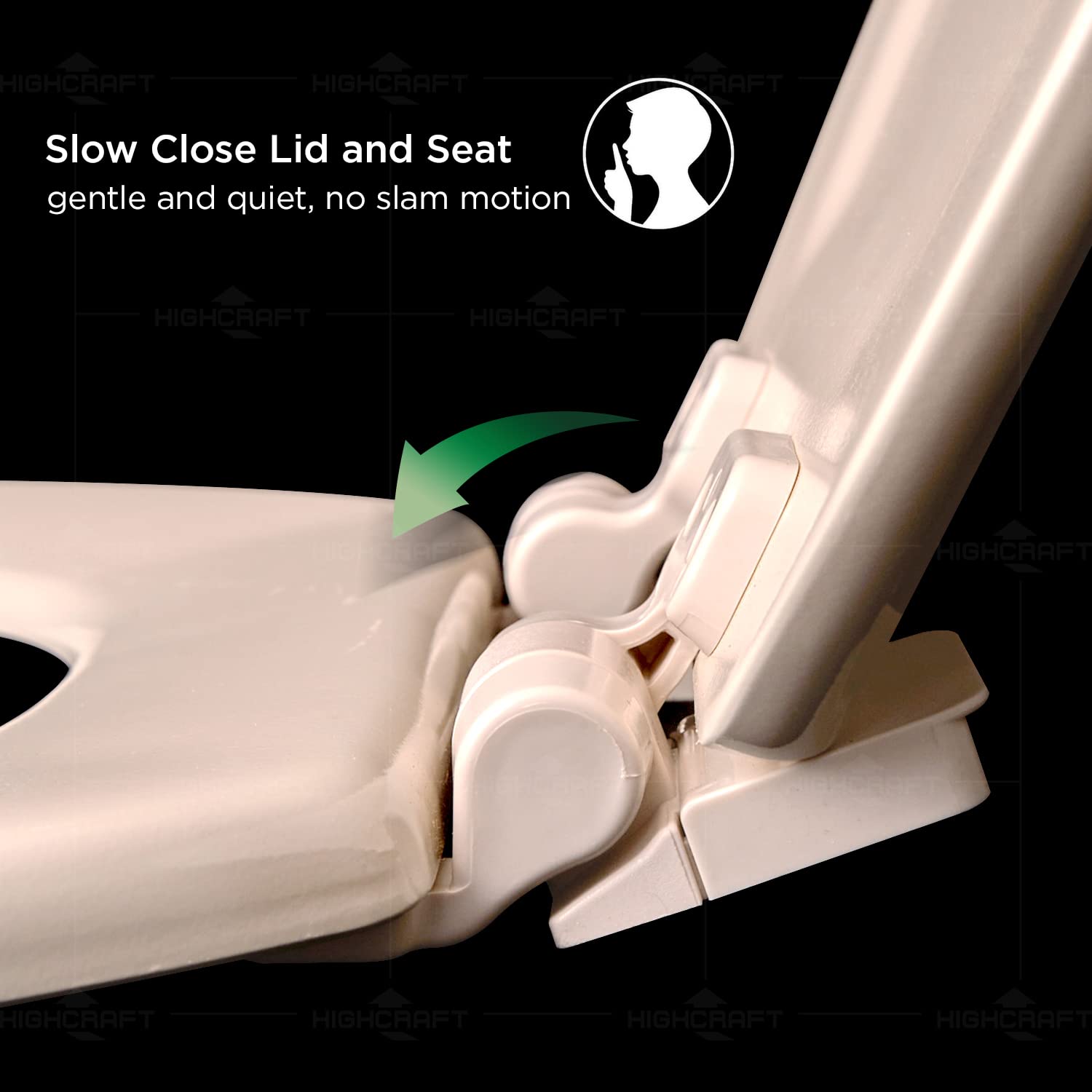 B4TSWE Elongated Molded Wood Toilet Seat with Slow Close, Easy Removal & Adjustable Hinges - Bone Color | Durable & Comfortable Bathroom Upgrade for Home, Office & RV Use