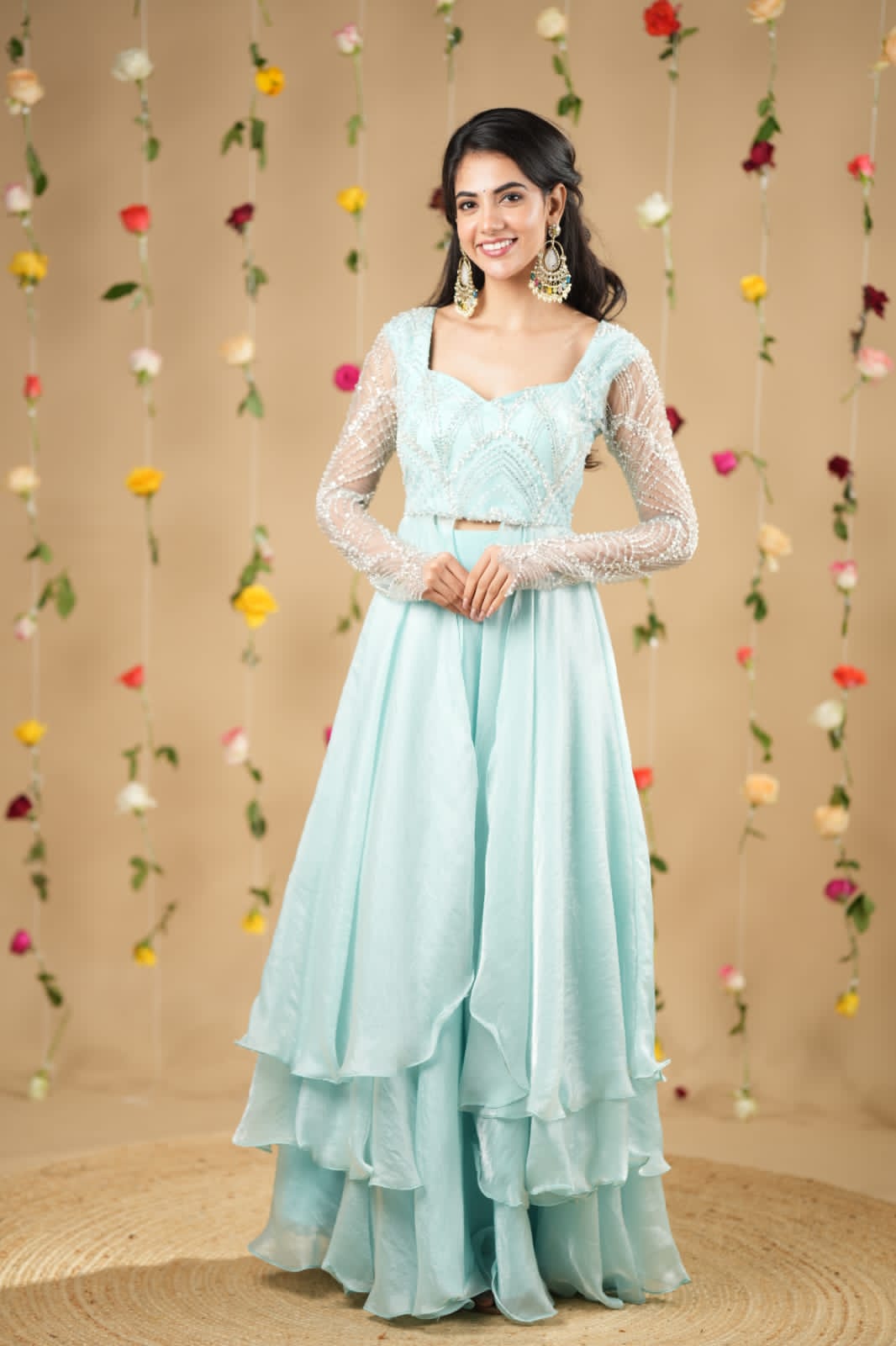 Manisha Premium Designer Slit Anarkali with Skirt - Elegant Indian Ethnic Dress for Women | Perfect for Weddings, Parties & Festive Occasions