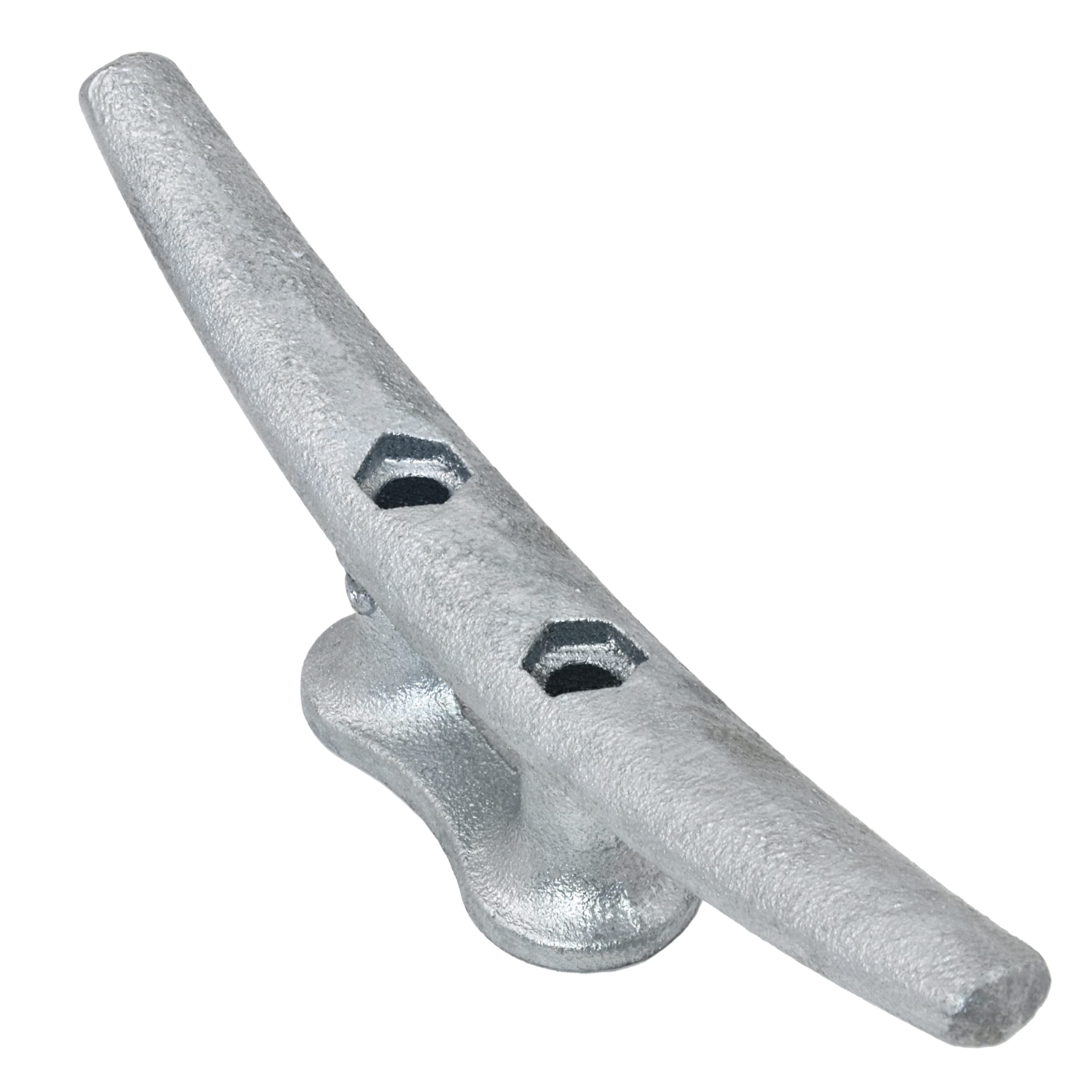 8 Inch Galvanized Cast Iron Dock Cleats - Heavy Duty Marine Boat Cleats for Ropes & Mooring - Perfect for Boats, Docks, Decks & Nautical Decor - Ideal for Secure Boat Tie-Downs & Waterfront Applications