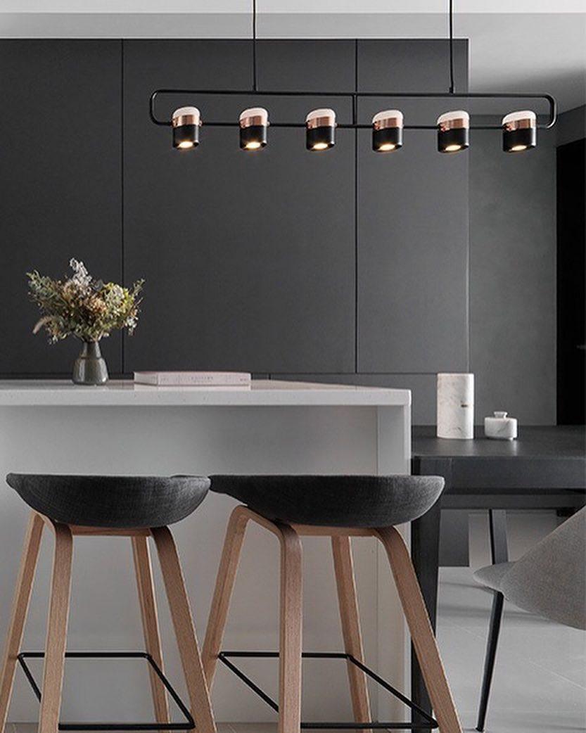 Adjustable Glass Pendant Light Fixture - Modern Dimmable Hanging Chandelier for Kitchen Island, Dining Room & Bedroom Lighting