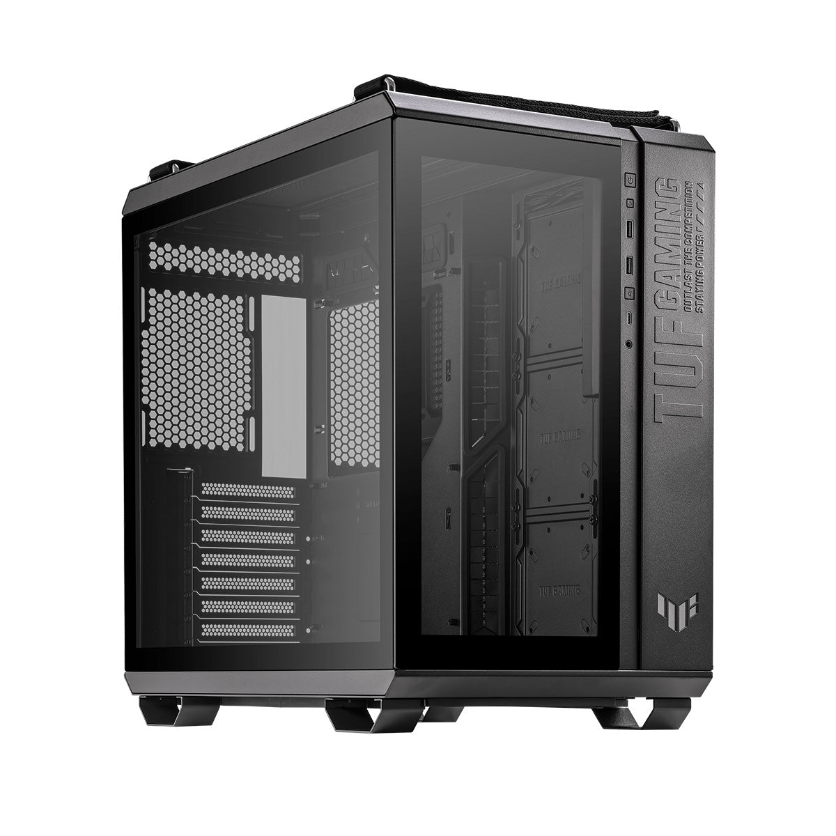 ASUS TUF Gaming GT502 Mid Tower PC Case - Black | High Airflow ATX Computer Case for Gaming & Streaming | Perfect for Esports & Content Creation