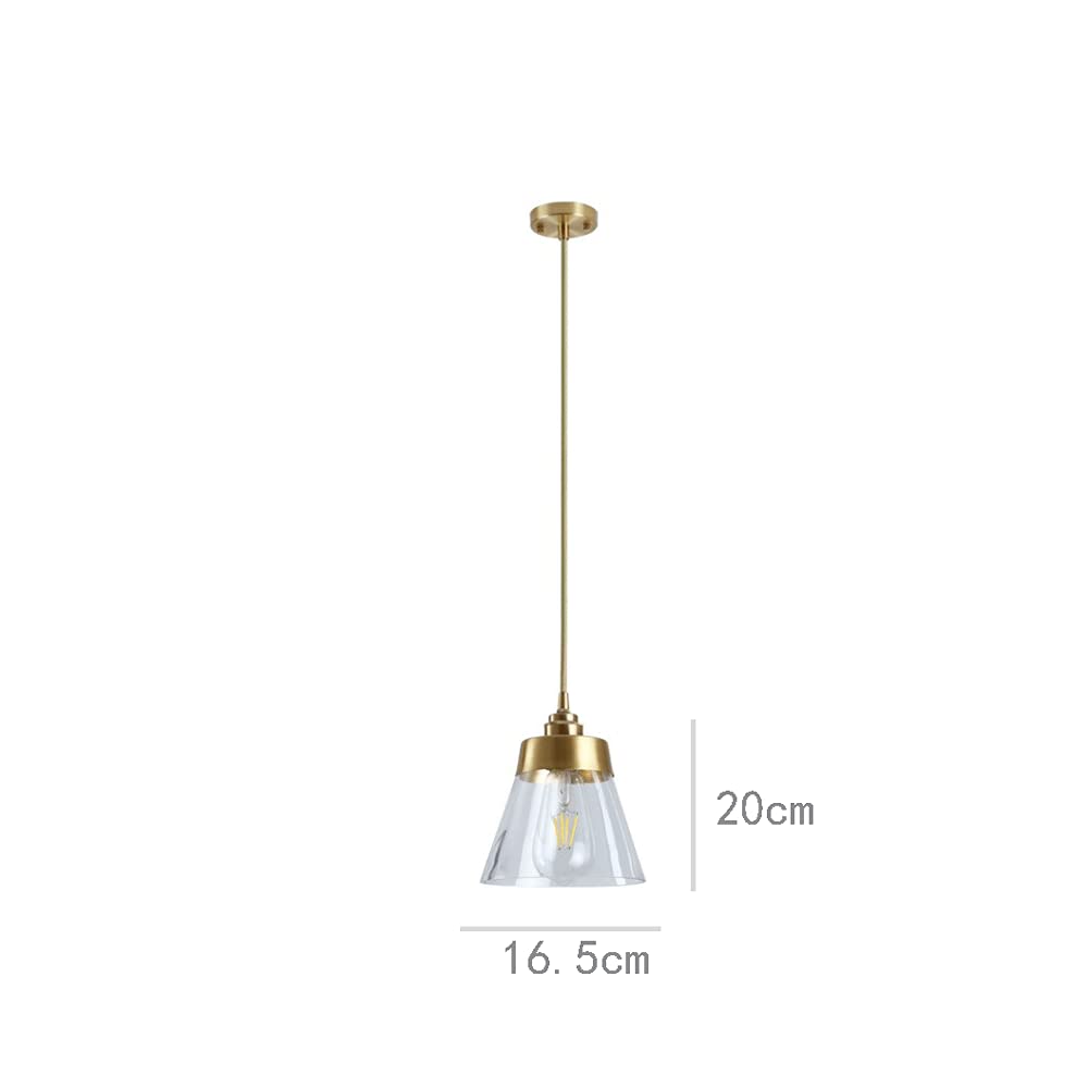 Modern Brass & Glass LED Chandelier - Creative Cone Pendant Light for Living Room, Bedroom, Dining Room | Energy-Efficient Dimmable Lighting for Home Decor & Commercial Spaces