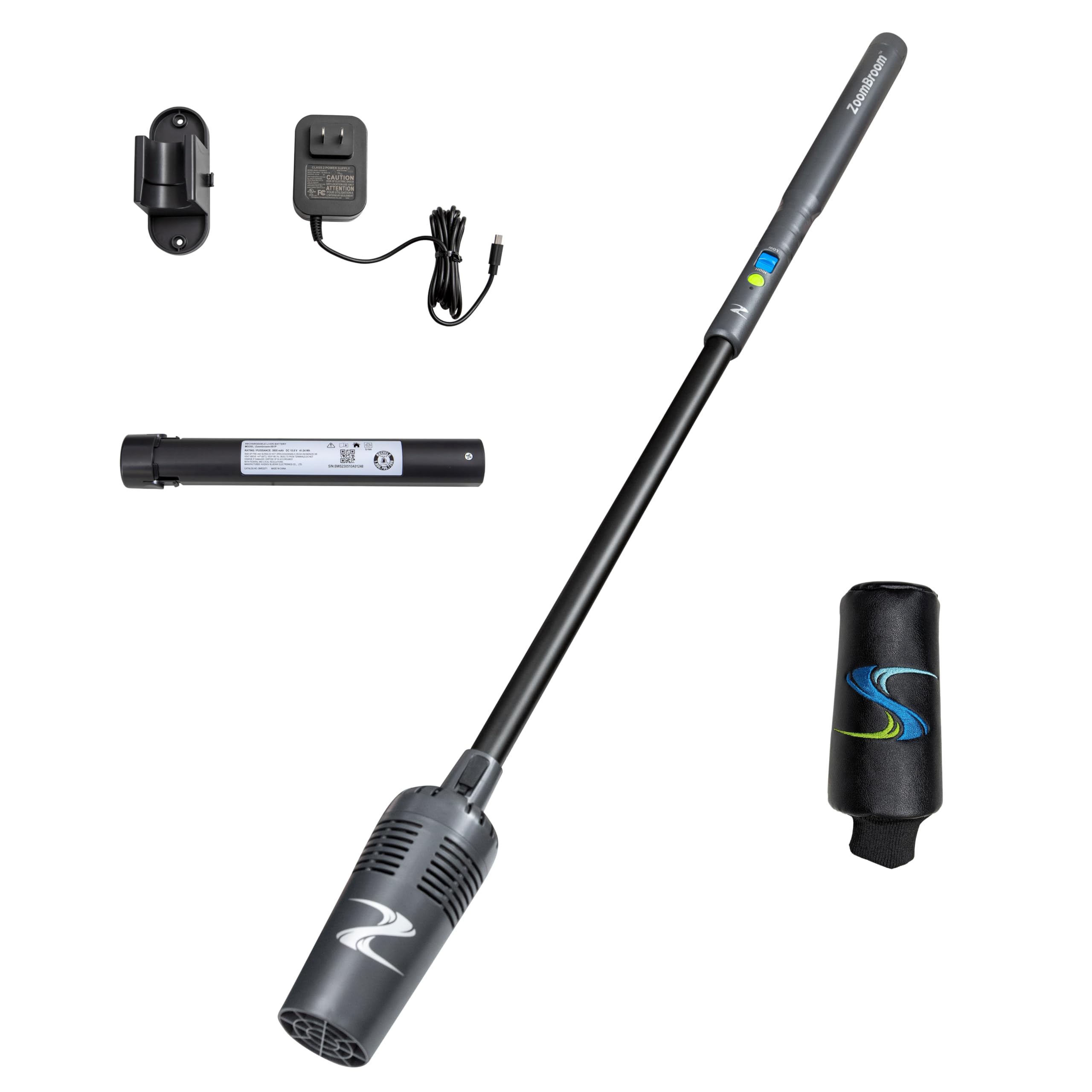 Breeze Lightweight Air Stick Blower - Powerful Cordless Leaf Blower for RV, Home, Patio & Outdoor Cleaning | Compact & Ergonomic Design | Includes Headcover | Perfect for Dusting, Debris Removal & Quick Cleanups