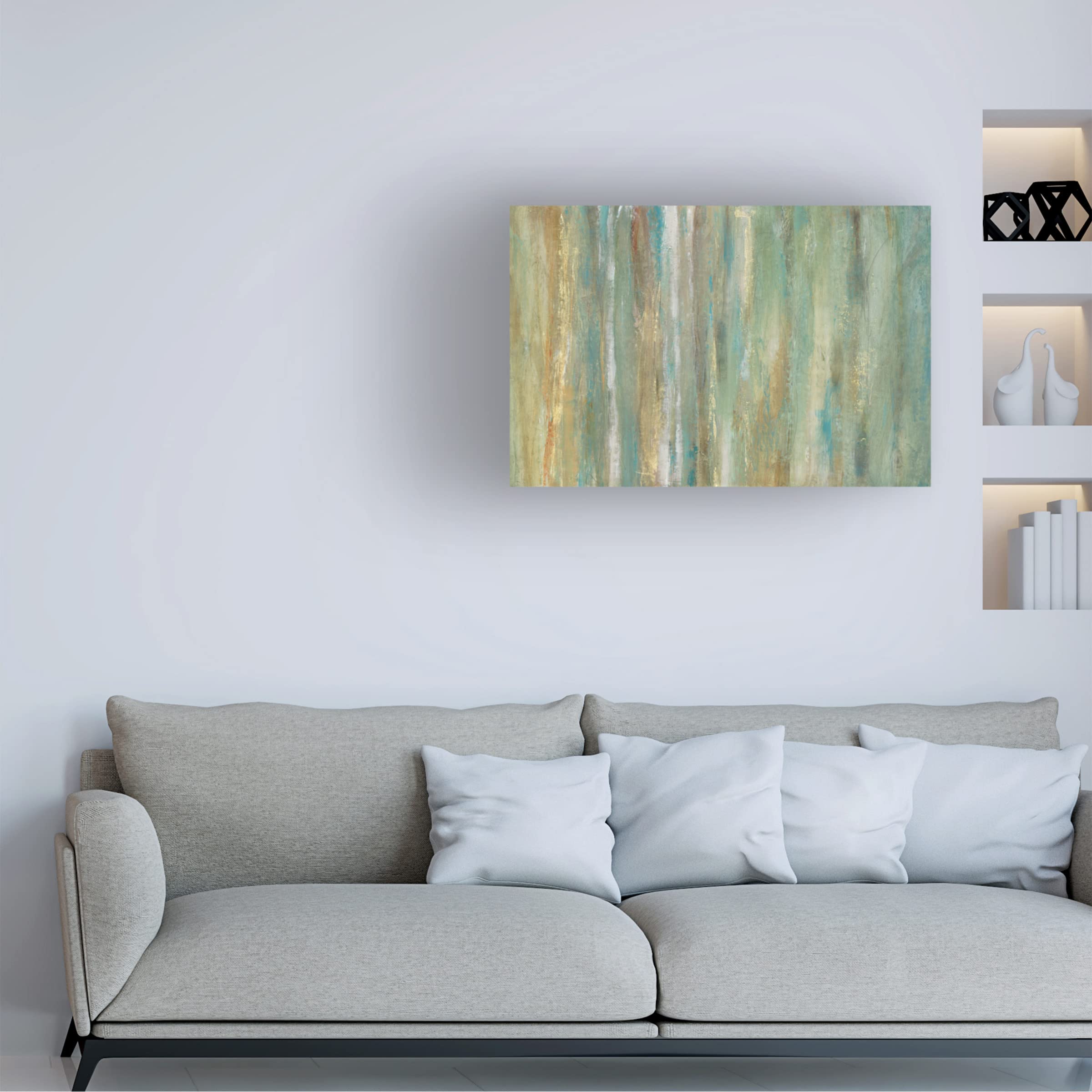 Tim O'Toole Vertical Flow II Canvas Wall Art - Modern Abstract Painting for Living Room, Bedroom & Office Decor | Trademark Fine Art