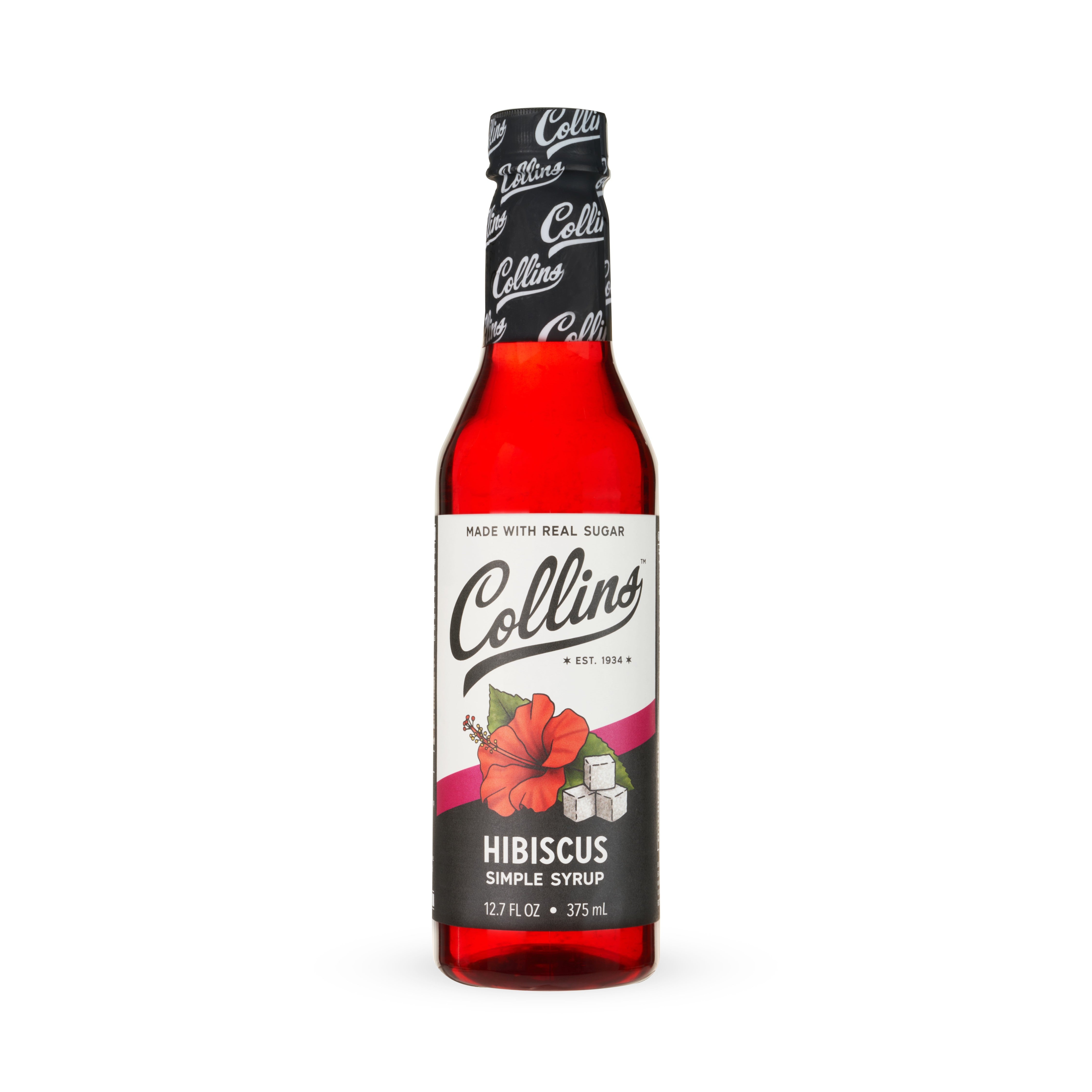 Organic Hibiscus Simple Syrup - 12.7 oz Bottle | Natural Floral Sweetener for Cocktails, Teas & Desserts | Vegan, Gluten-Free | Perfect for Mocktails, Iced Tea & Baking