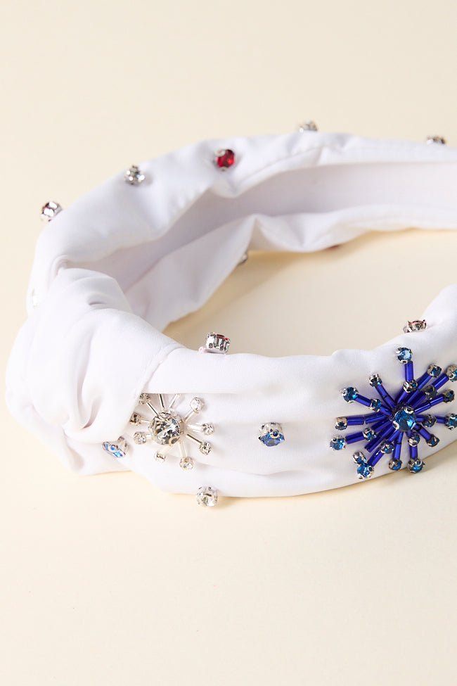 Sparkling White Fireworks Headband for Women - Party Hair Accessories for New Year, Christmas, and Celebrations - Final Sale