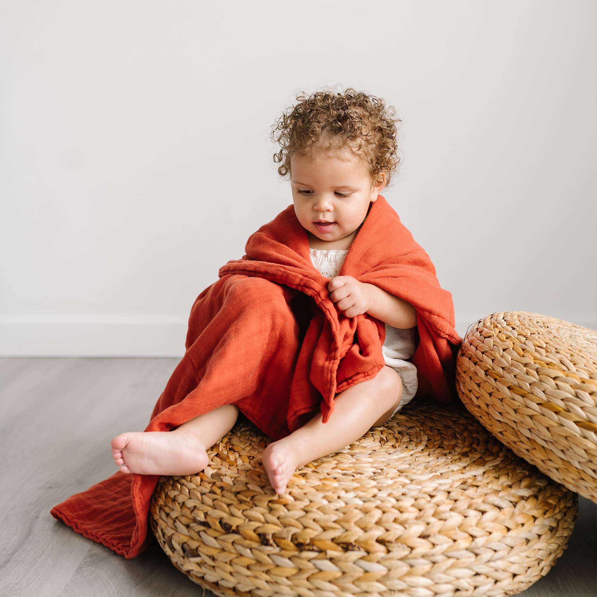 Natemia Organic Muslin Baby Blanket - Soft, Breathable & Unisex Swaddle Blanket for Newborns, Girls & Boys | 47