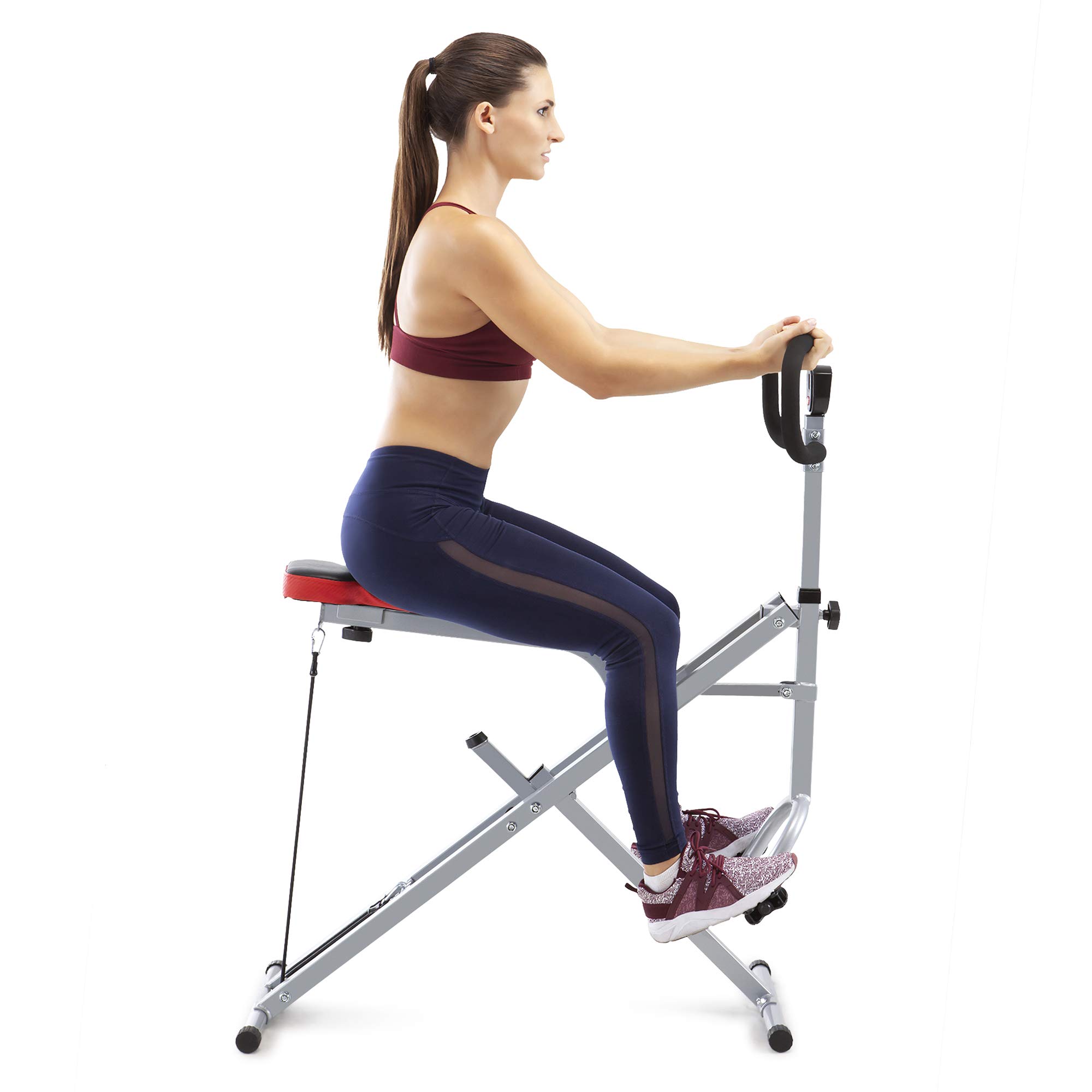 Marcy Squat Rider Machine XJ-6334 - Home Gym Equipment for Glutes, Quads & Thighs Workout - Silver & Black Strength Training for Women & Men - Perfect for Home Fitness & Small Spaces