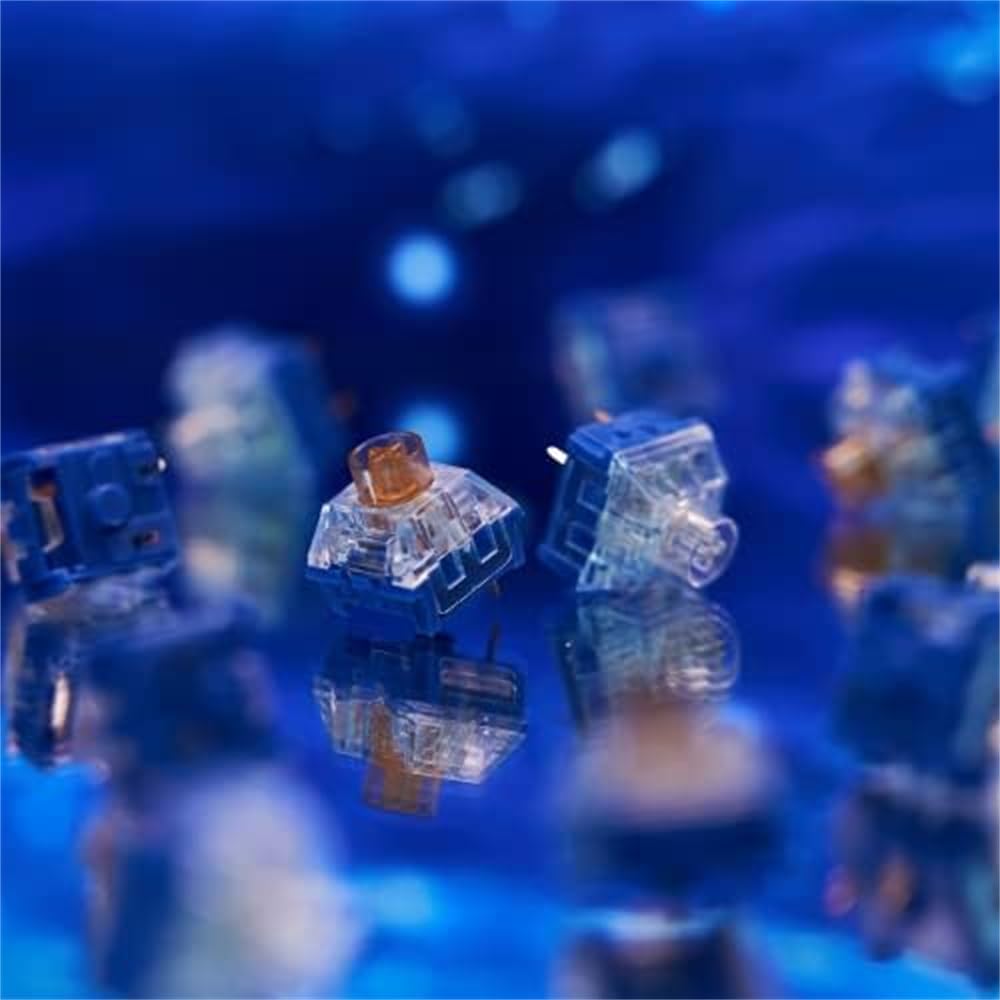 Hush Deep Sea Switch Pro RGB SMD Mechanical Keyboard Switches - 70pcs Linear Islet Switches for DIY Gaming Keyboards | Smooth Typing & Fast Response for PC Gaming & Office Work
