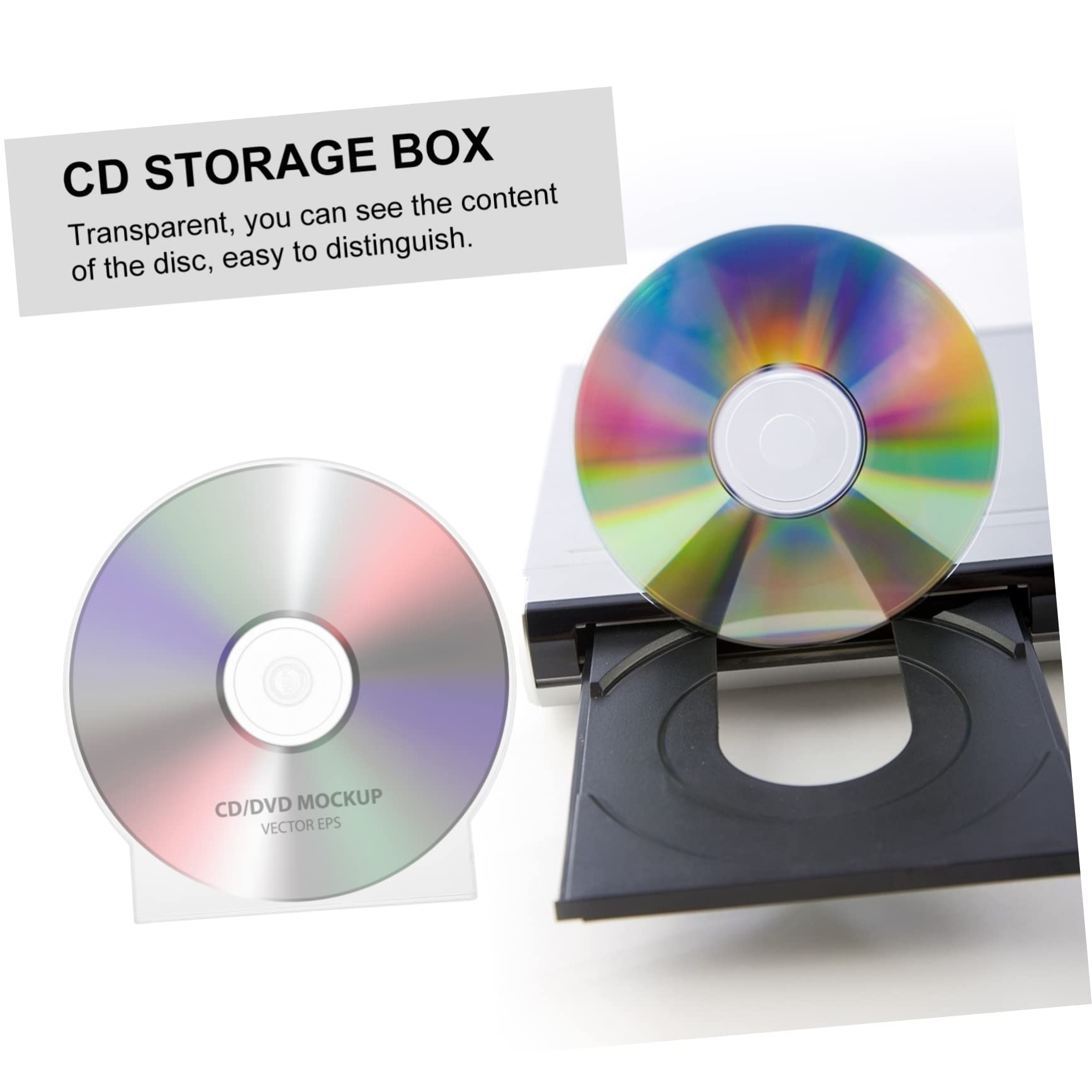 40-Piece MERRYHAPY DVD Storage Box Set with Lids - Clamshell Disc Organizer for CDs, DVDs & Data Protection | Perfect for Home, Office & Media Collections