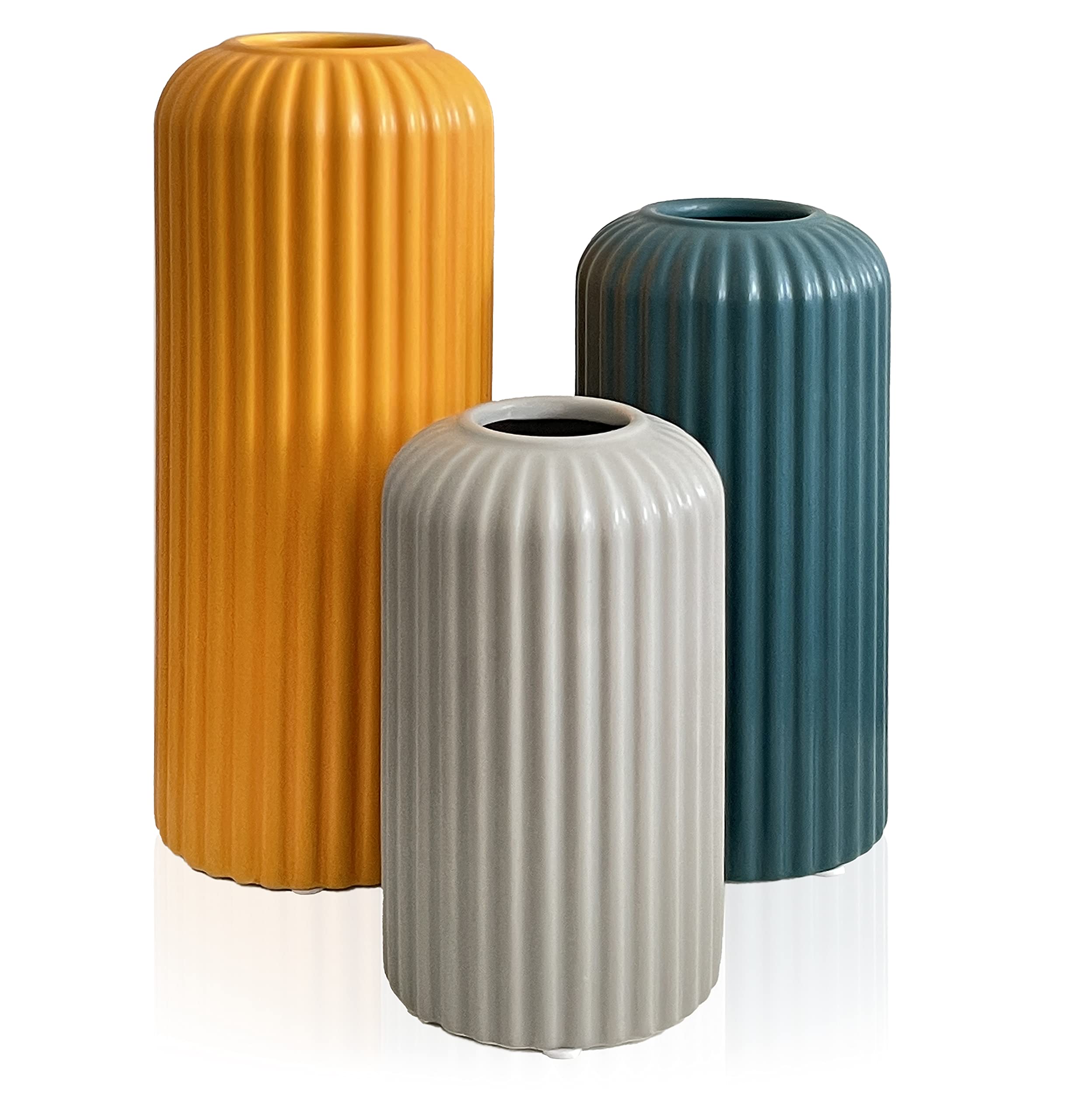 Modern Ceramic Vases for Home Decor - Handcrafted Rumi Decor Vases for Living Room, Dining Table & Office Decor | Perfect Centerpiece for Weddings, Housewarming Gifts & Interior Design