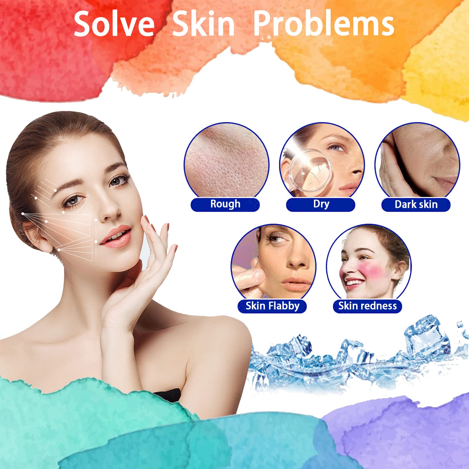 Pink Ice Roller for Face & Eye - Cooling Facial Massager, Gua Sha Tool & Skin Care Ice Mold - Reduce Puffiness, Dark Circles & Wrinkles - Perfect for Morning Routine, Post-Workout Recovery & Spa Day