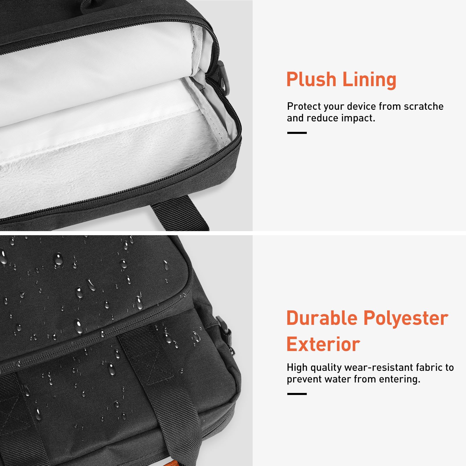 DTTO 9-11 Inch Tablet Sleeve Bag with Adjustable Shoulder Strap & Dual Handles - Compatible with iPad 11-inch A16/Air M3/M2, iPad 10/9/8/7th Gen, iPad Air 5/4 10.9