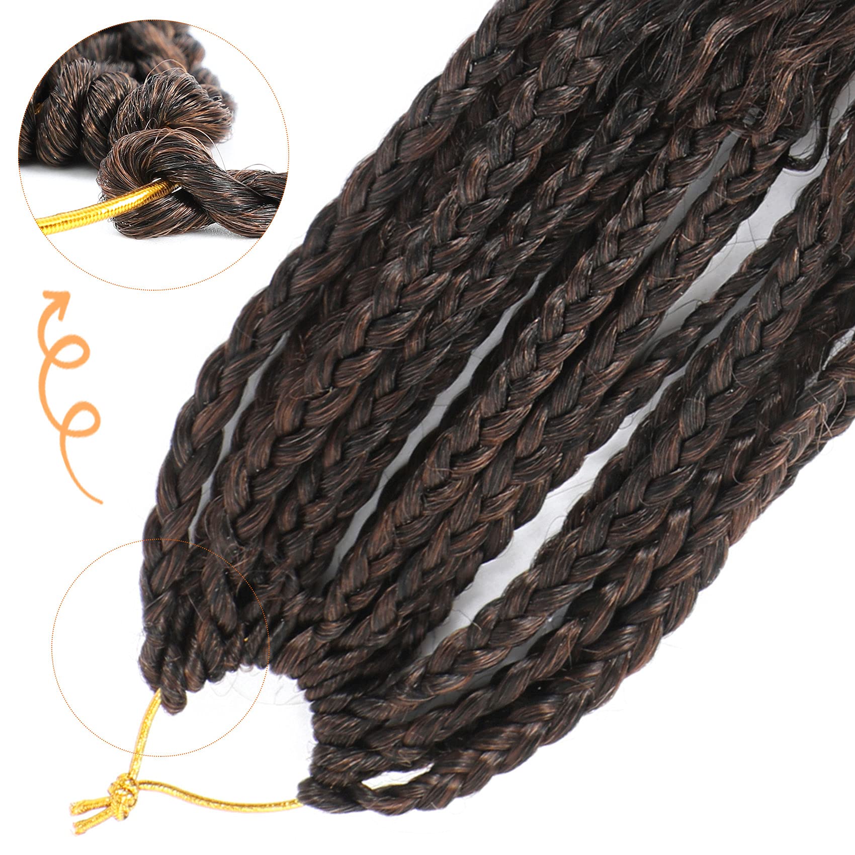 18 Inch Ayana Goddess Box Braids Crochet Hair - Bohomian Synthetic Crochet Braids with Curly Ends for Women (Pack of 7, T30) | Perfect for Protective Styling, Everyday Wear & Special Occasions