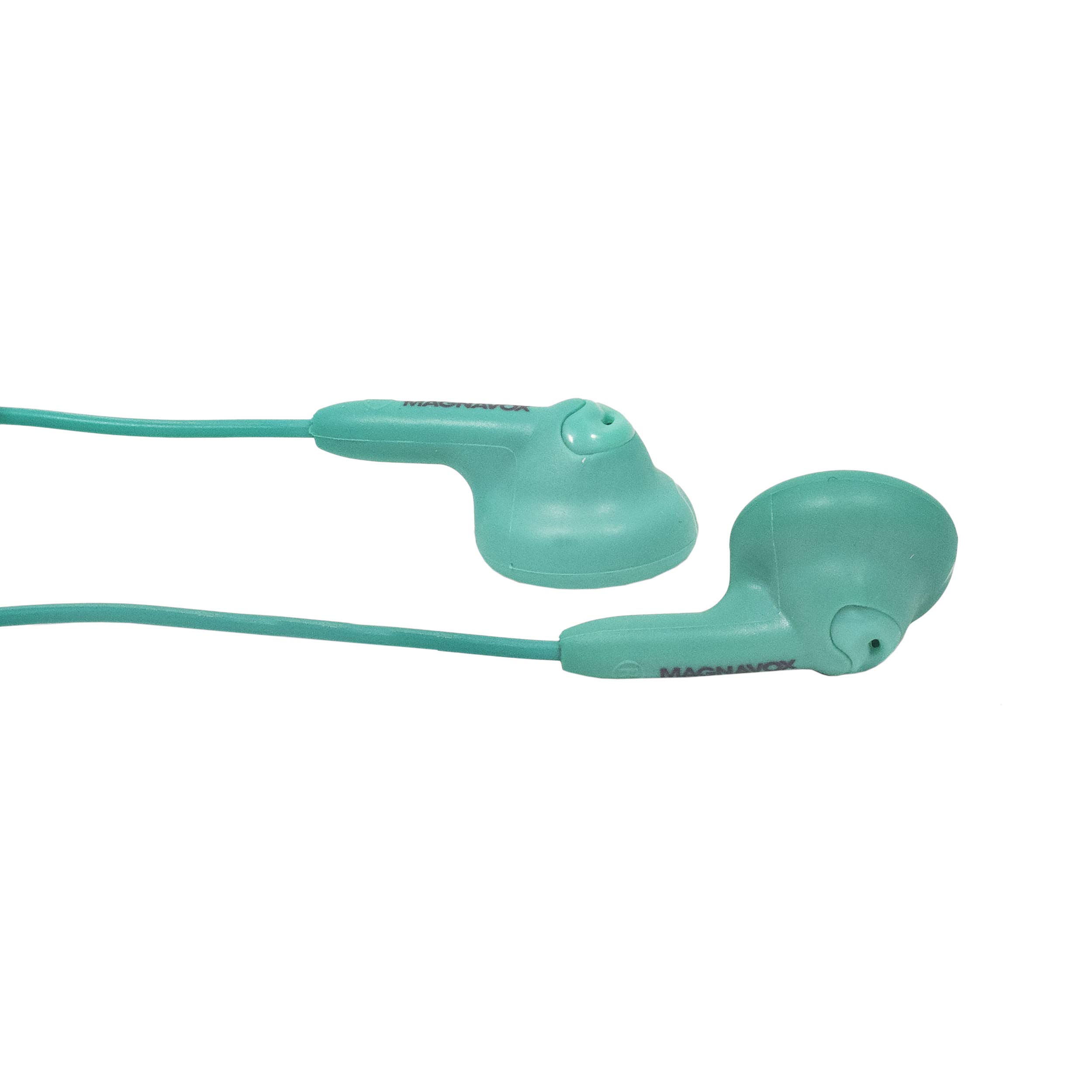 Magnavox MHP4820-TL Comfortable Stereo Earbuds with Durable Rubberized Cable - Teal (Also Available in Pink, White, Black & Blue) | Perfect for Running, Gym Workouts & Commuting
