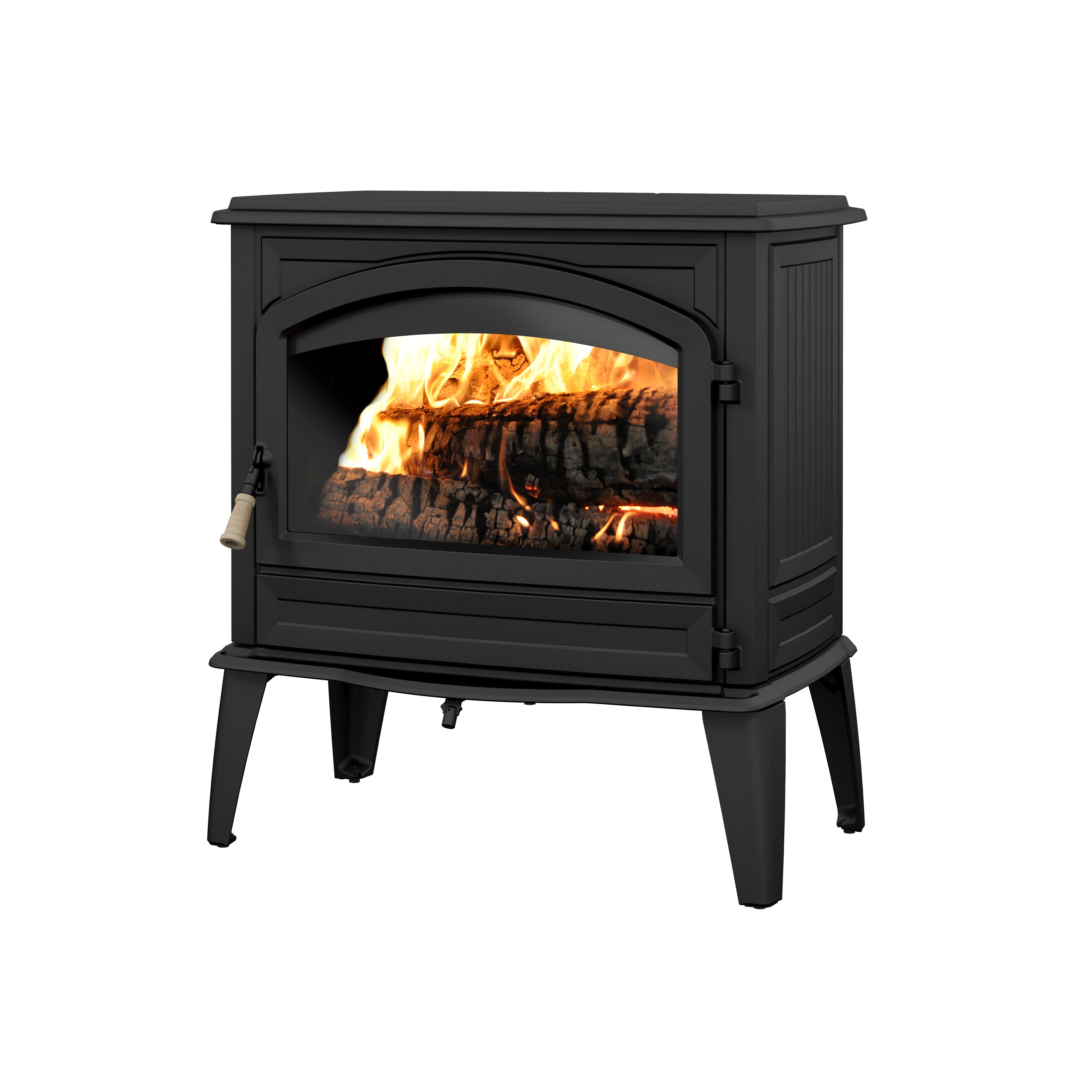 Drolet Cape Town 1800 Cast Iron Wood Stove - Efficient Heating for Homes & Cabins | DB04900 | Perfect for Indoor & Outdoor Use in Winter