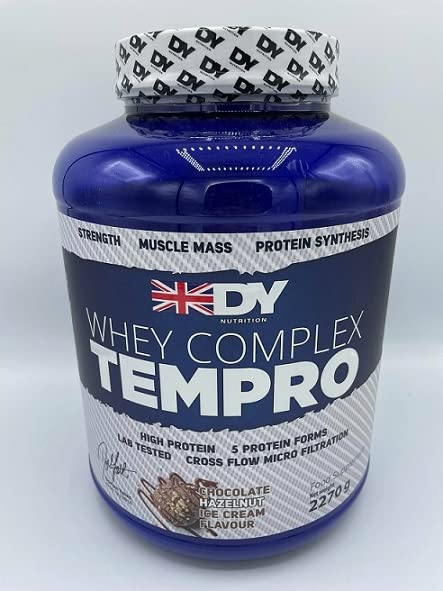 Dorian Yates Whey Complex Tempro Protein Powder - Chocolate Hazelnut Flavor (5 lbs) for Muscle Recovery & Post-Workout Nutrition | Gym, Fitness & Bodybuilding Supplement